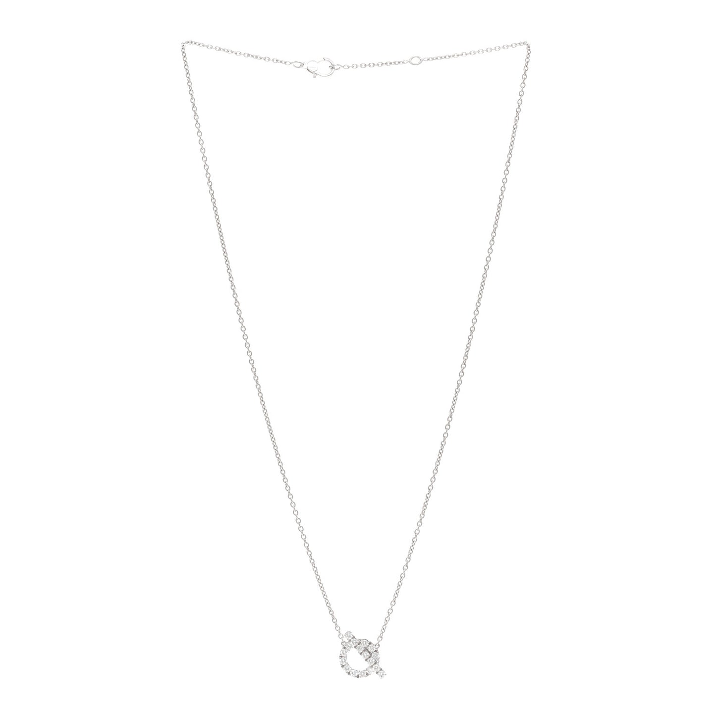 18K White Gold Diamond Finesse Pendant Necklace