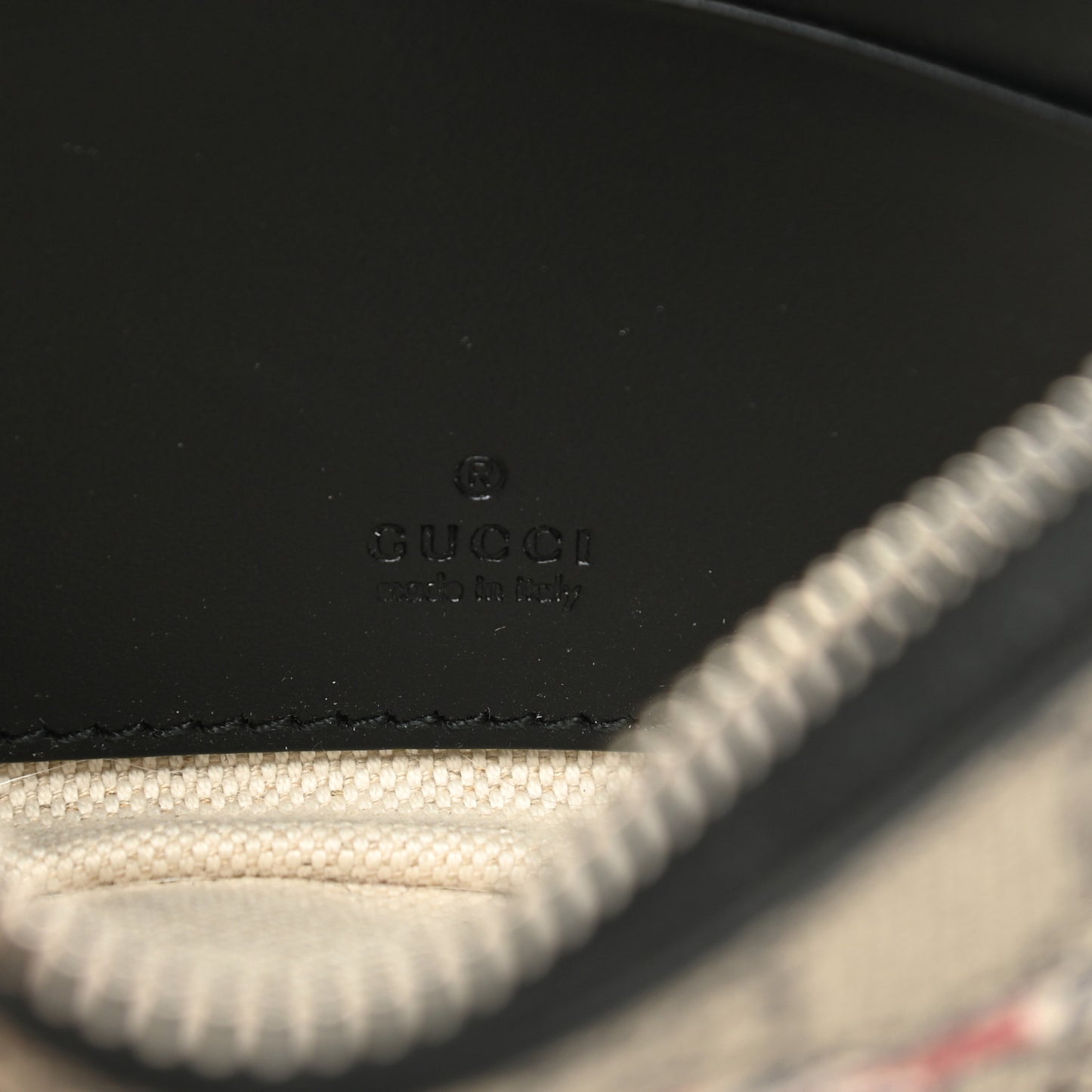 GG Supreme Monogram Kingsnake Zip Pouch Black