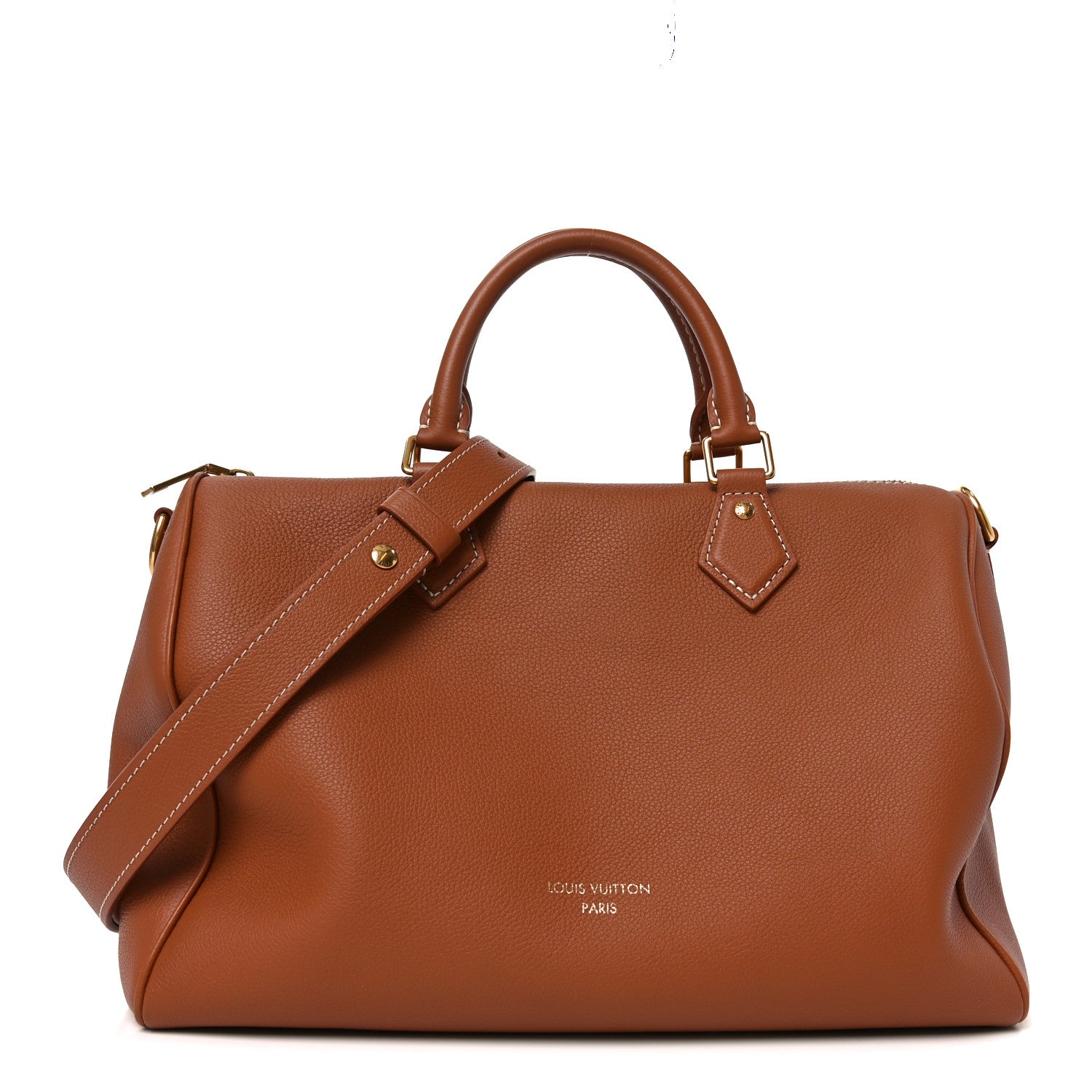 Louis Vuitton Grained Calfskin Low Key Speedy 30 Cognac 1882619
