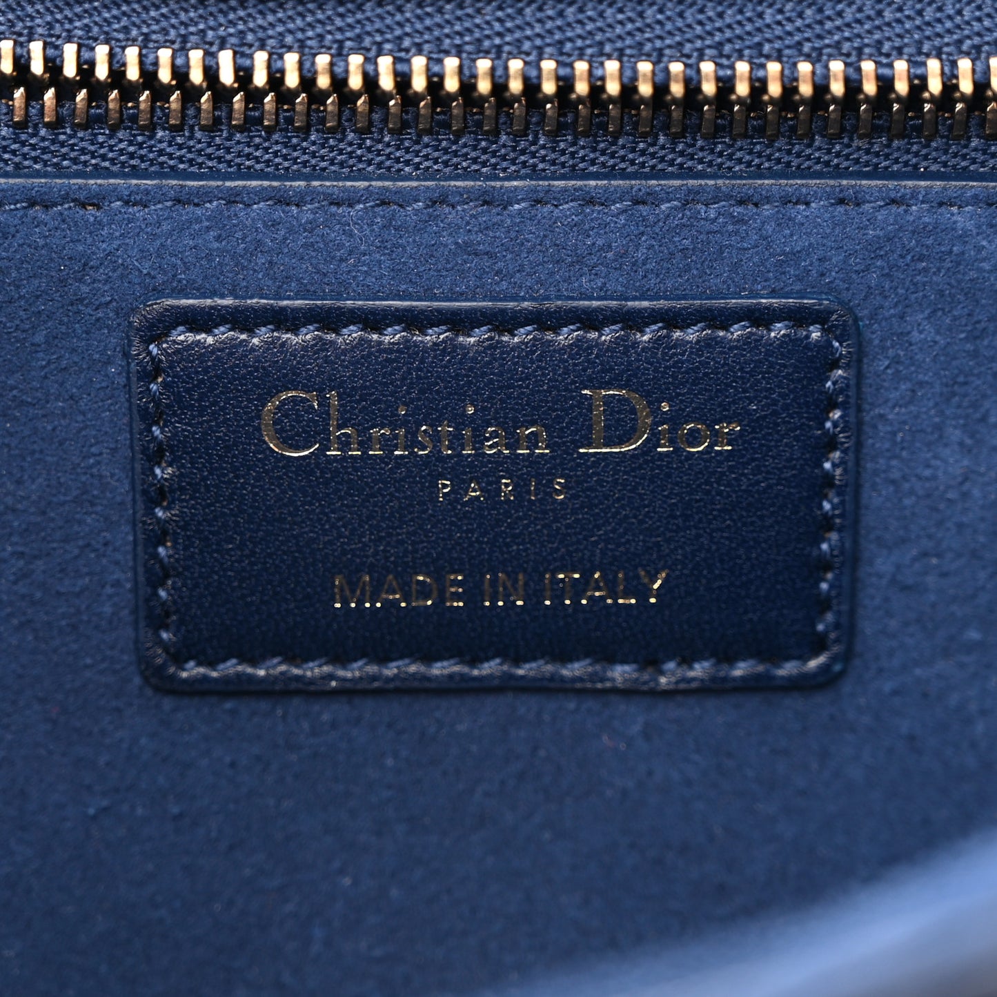 Lambskin Cannage Large Dioraddict Flap Bag Indigo Blue