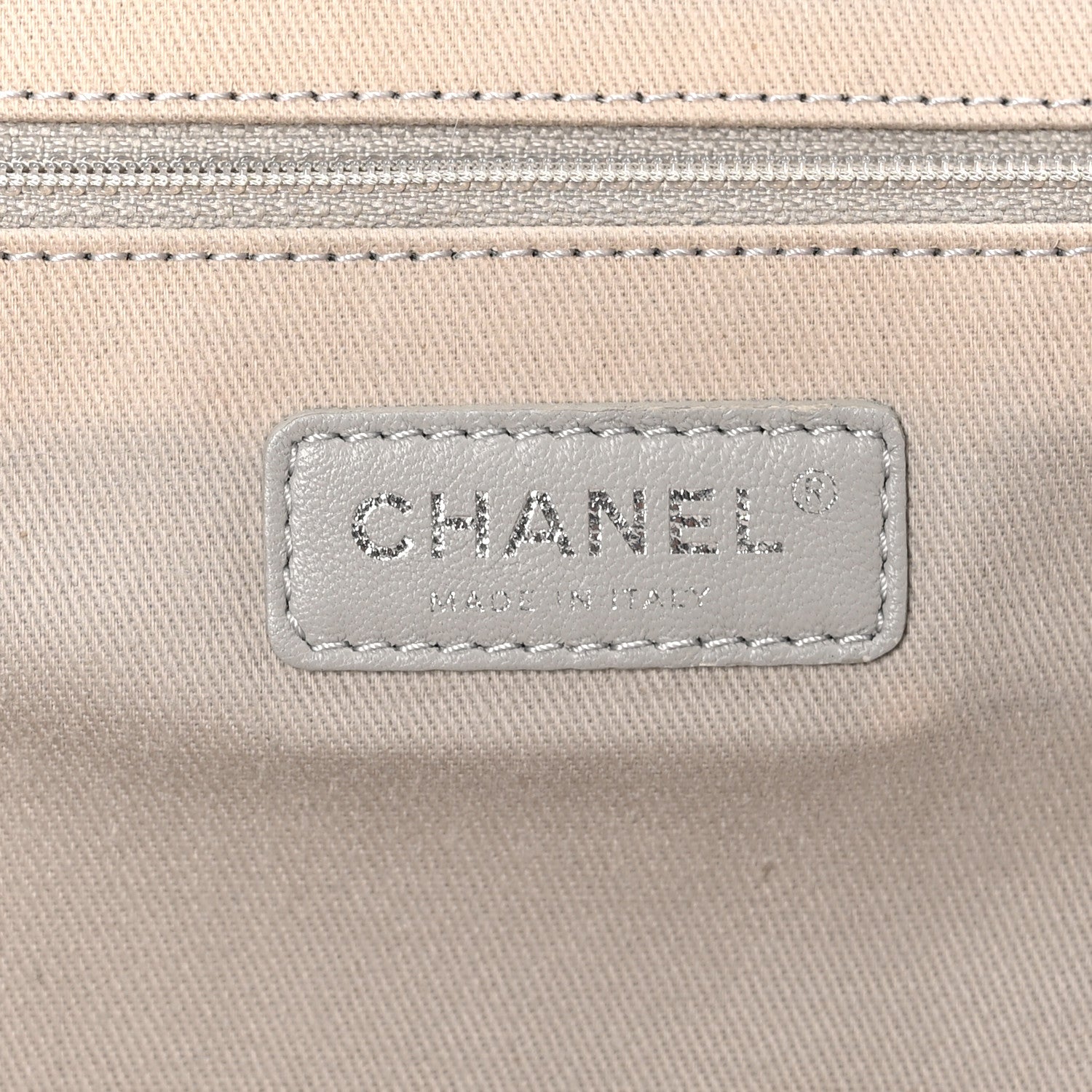 Chanel Glazed Calfskin Large Deauville Tote Blue 6 of 14