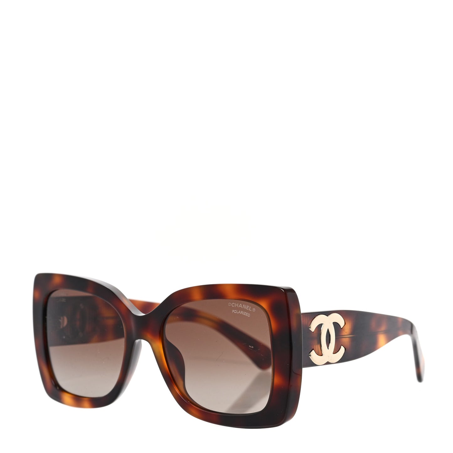 Square Polarized CC Sunglasses 5494-A Tortoise Brown