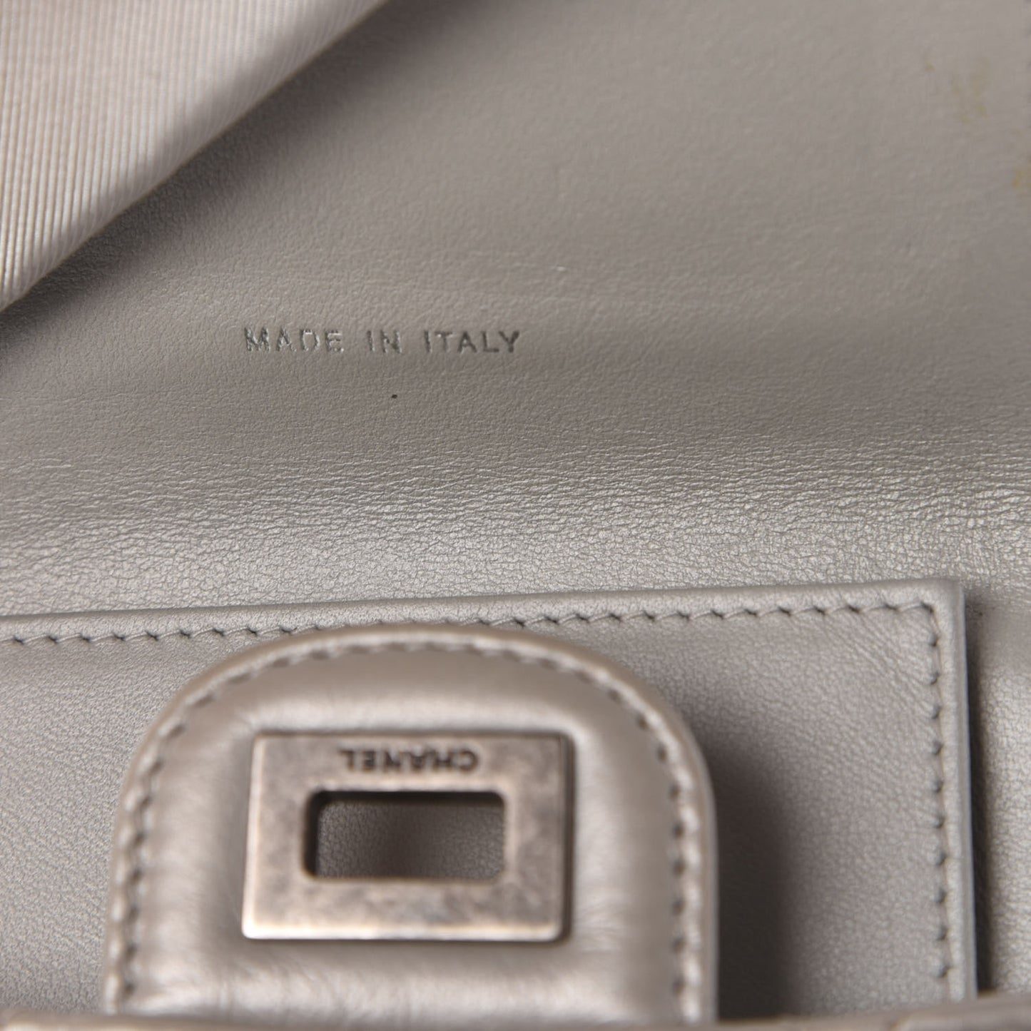 Aged Calfskin Quilted Reissue Compact Wallet Grey