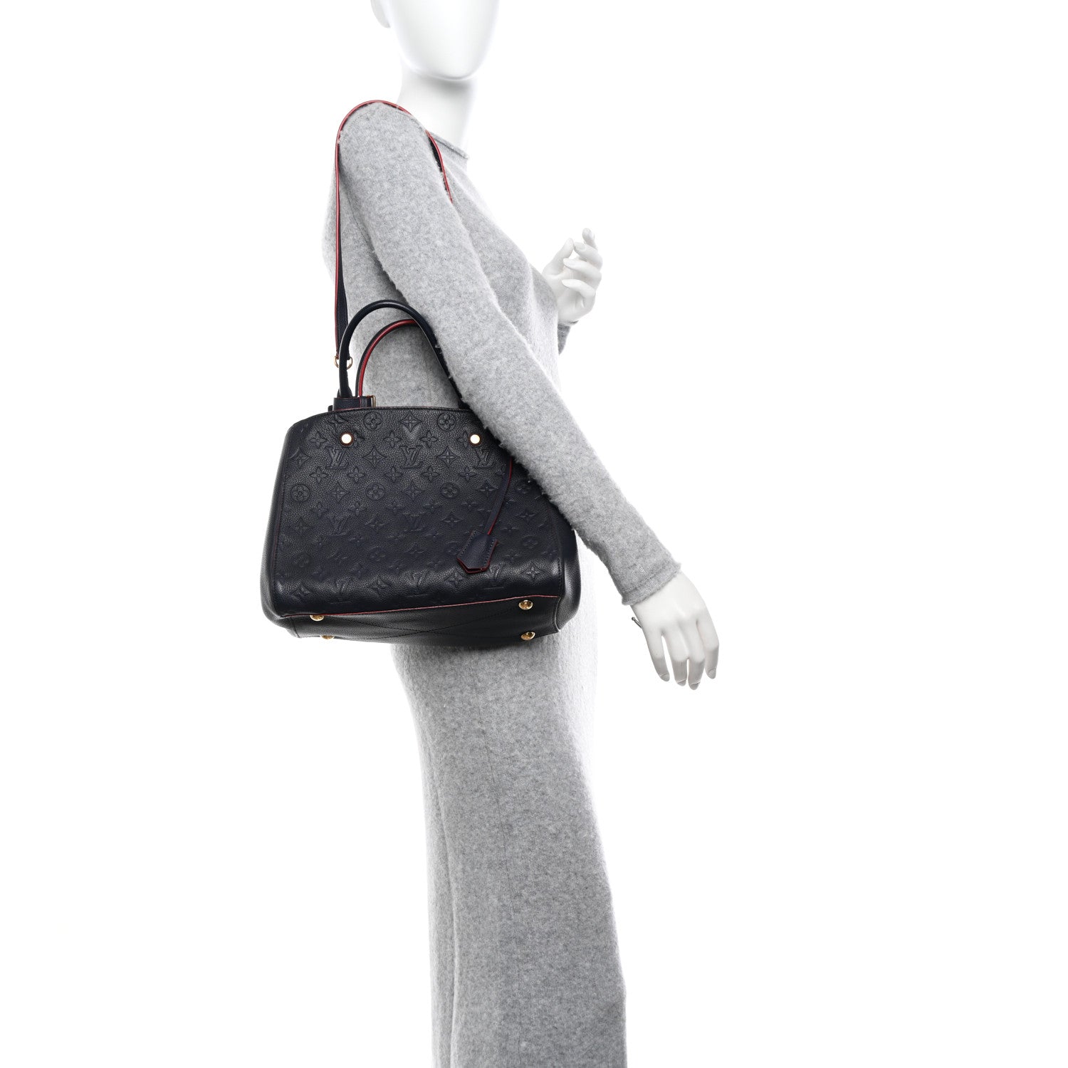 Louis Vuitton Empreinte Montaigne MM Marine Rouge 2 of 13