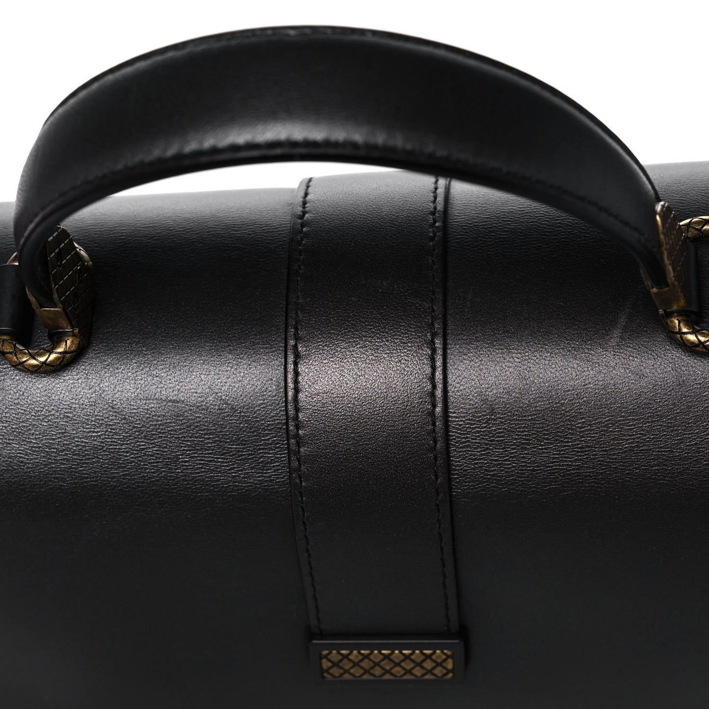 Nappa Medium Piazza Bag Dark Gold Antique Silver