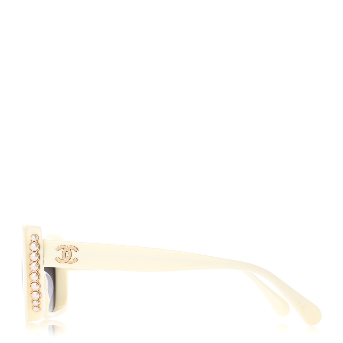 Acetate Pearl Cat Eye CC Sunglasses 5481-H-A White