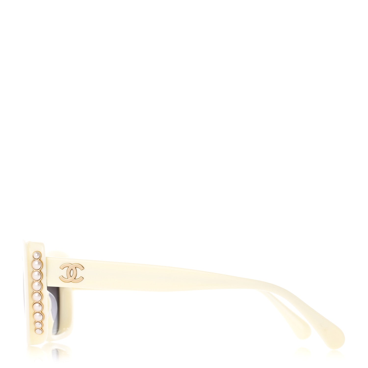 Chanel Acetate Pearl Cat Eye CC Sunglasses 5481-H-A White 3 of 9
