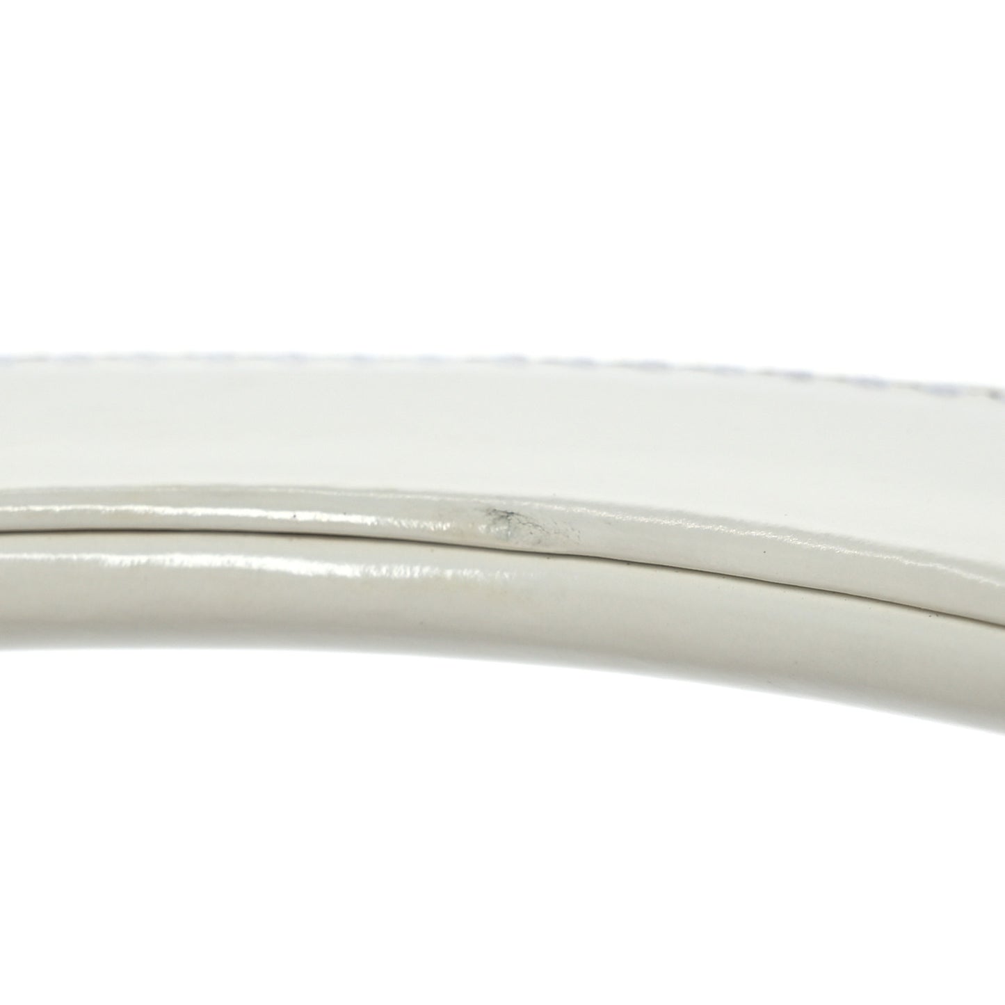Glazed Calfskin Cannage Medium Lady Dior White