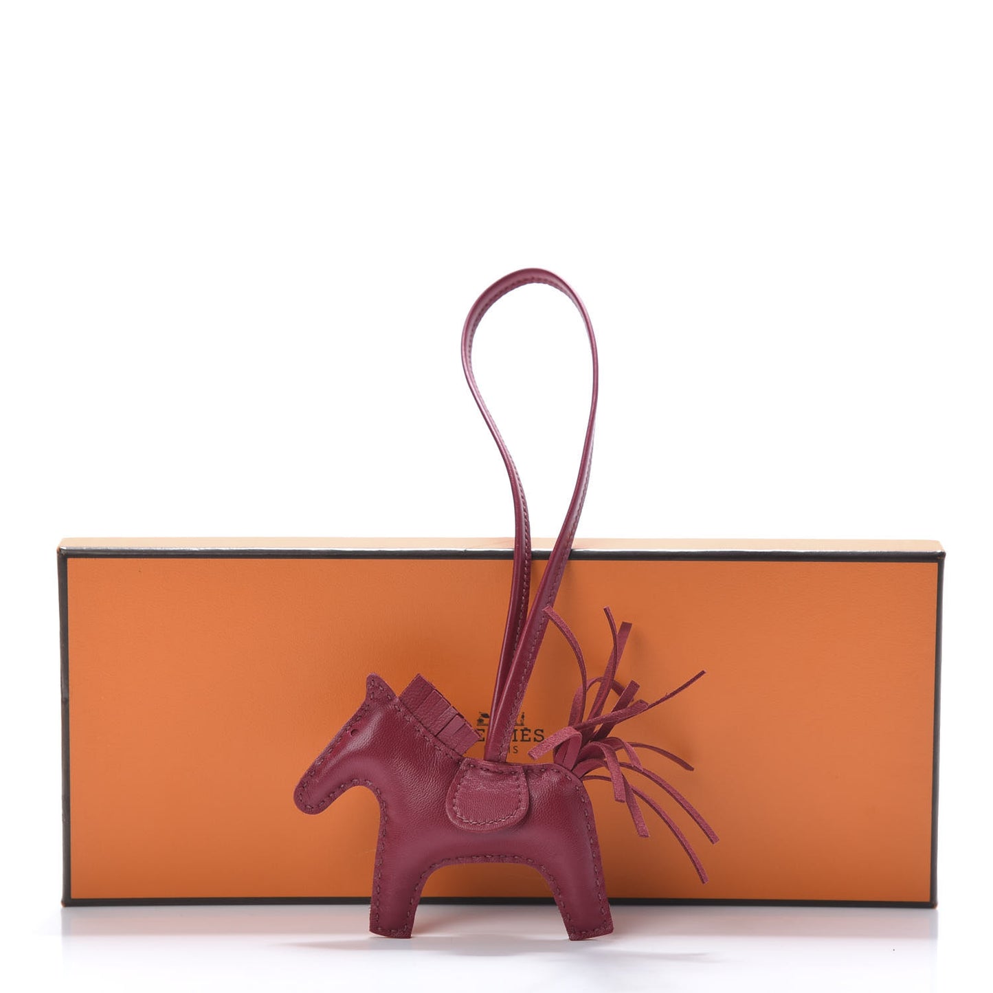 Milo Lambskin Grigri Rodeo Horse Bag Charm PM Rubis