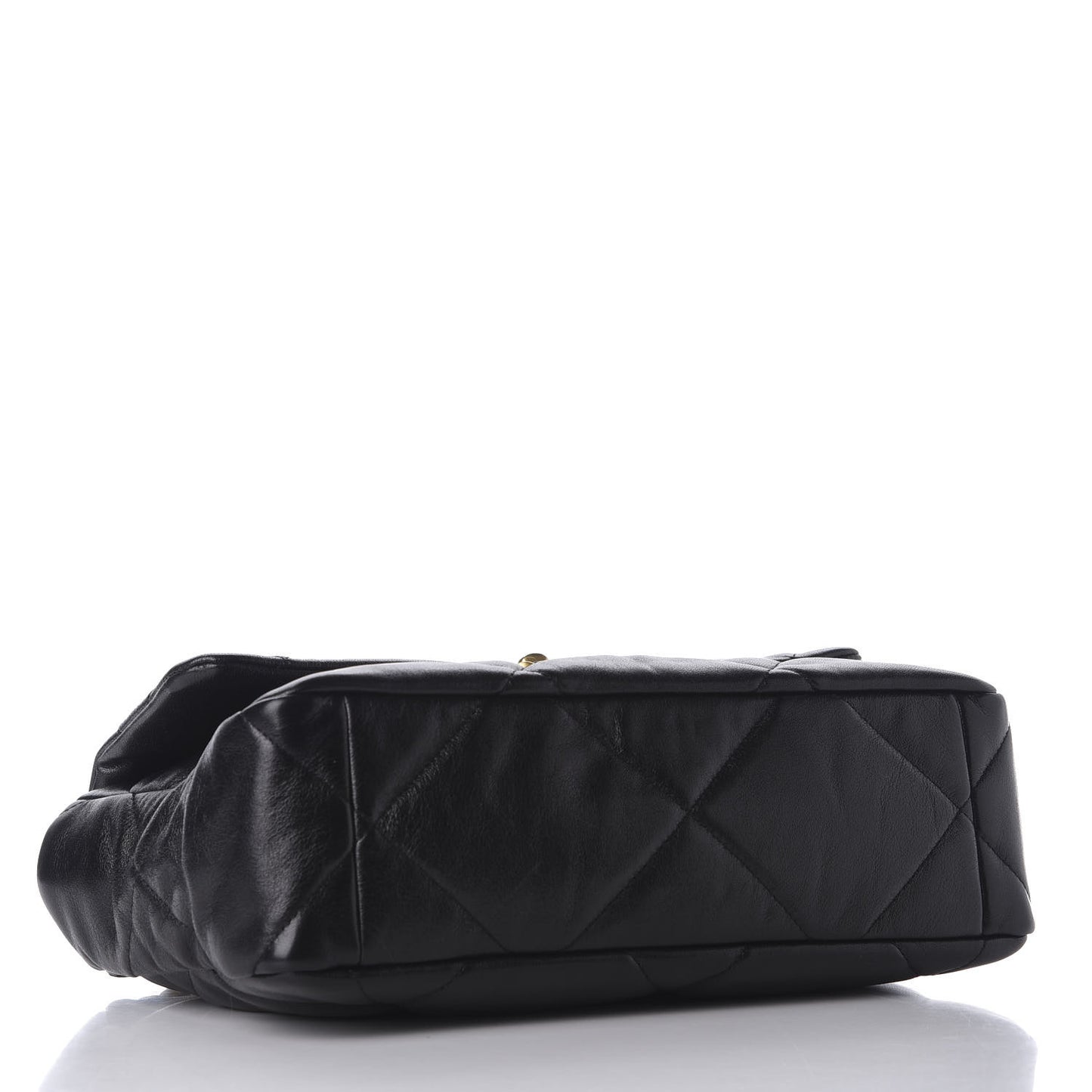 Lambskin Quilted Large 19 Flap Black