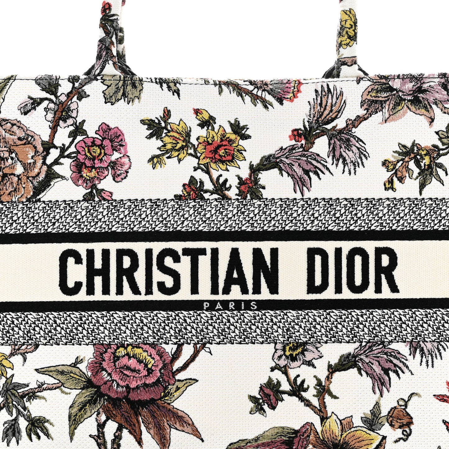 Canvas Jardin Botanique Embroidered Medium Book Tote Multicolor