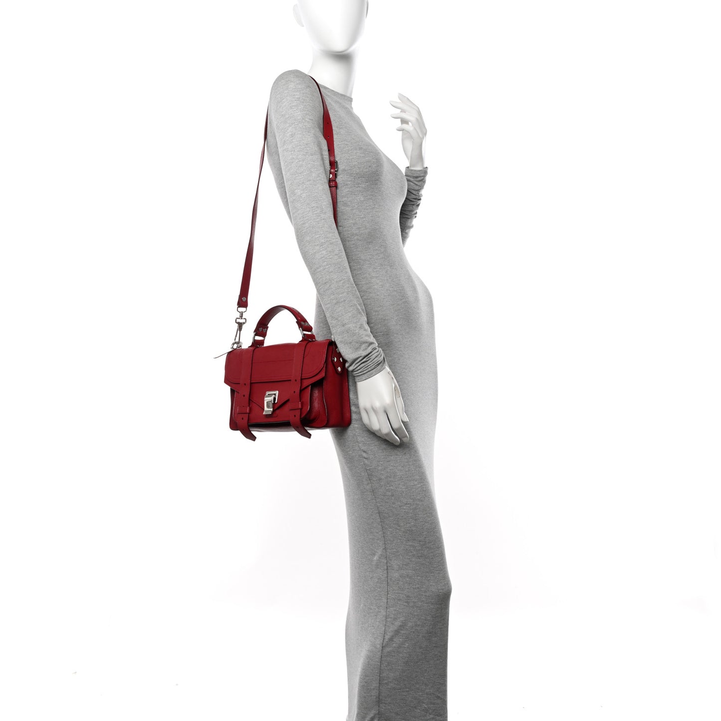 Lambskin Tiny PS1 Satchel Dark Red