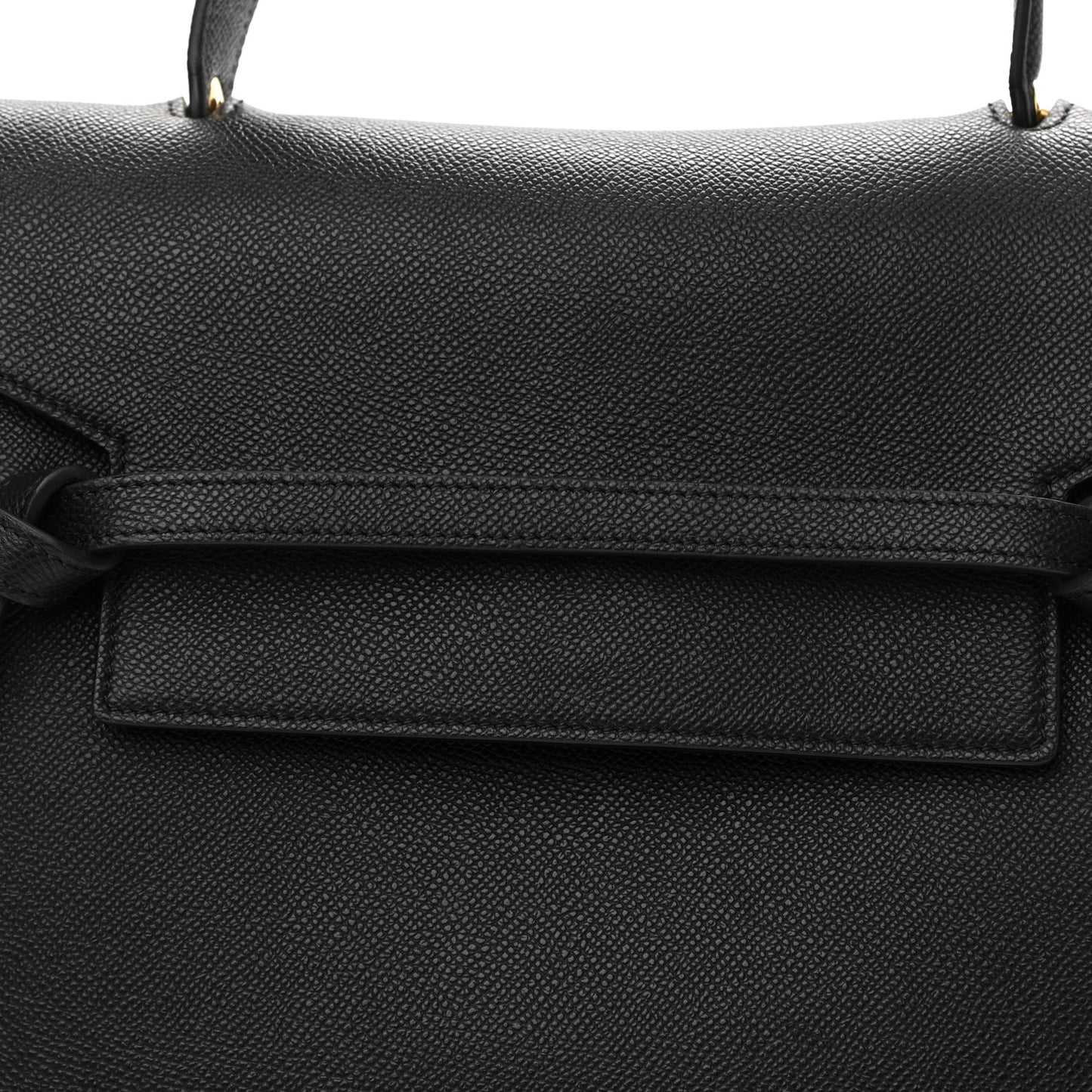 Grained Calfskin Mini Belt Bag Black