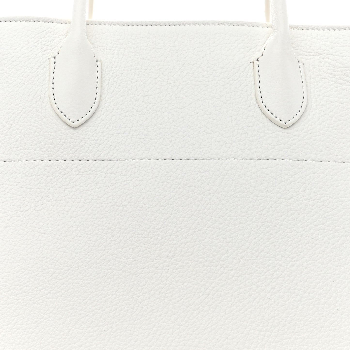 Matte Grained Calfskin Soft Margaux 15 White