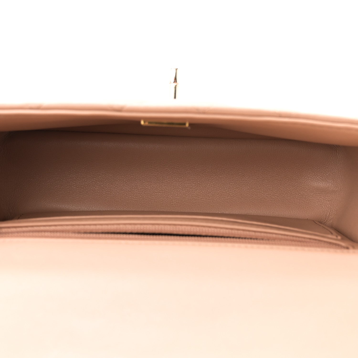 Chanel Lambskin Quilted Mini Top Handle Rectangular Flap Beige 5 of 11