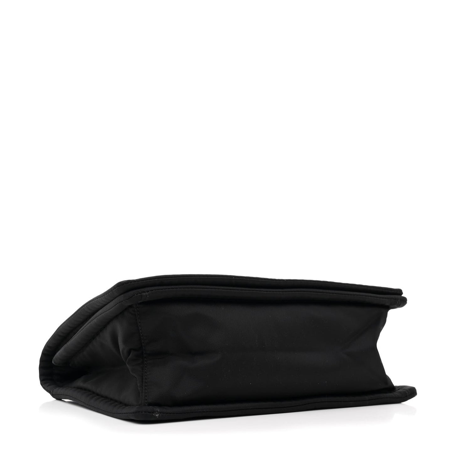 Nylon Tessuto Chain Shoulder Bag Black