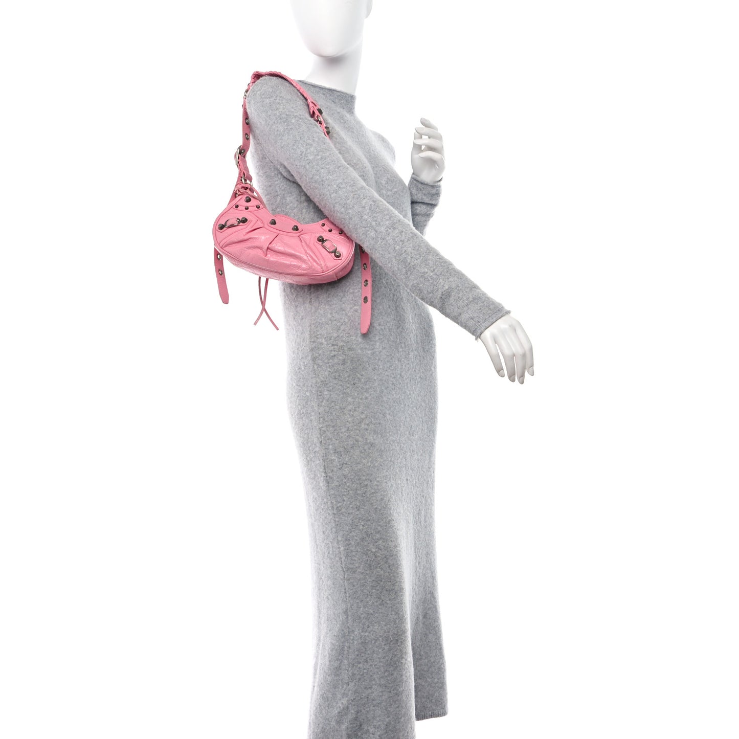 Agneau Arena Le Cagole Shoulder Bag XS Candy Pink