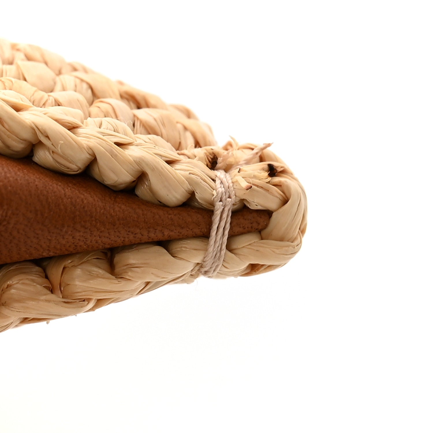 Saint Laurent Raffia Cassandre Mini Pochon Crossbody Bag Brick Natural 11 of 11