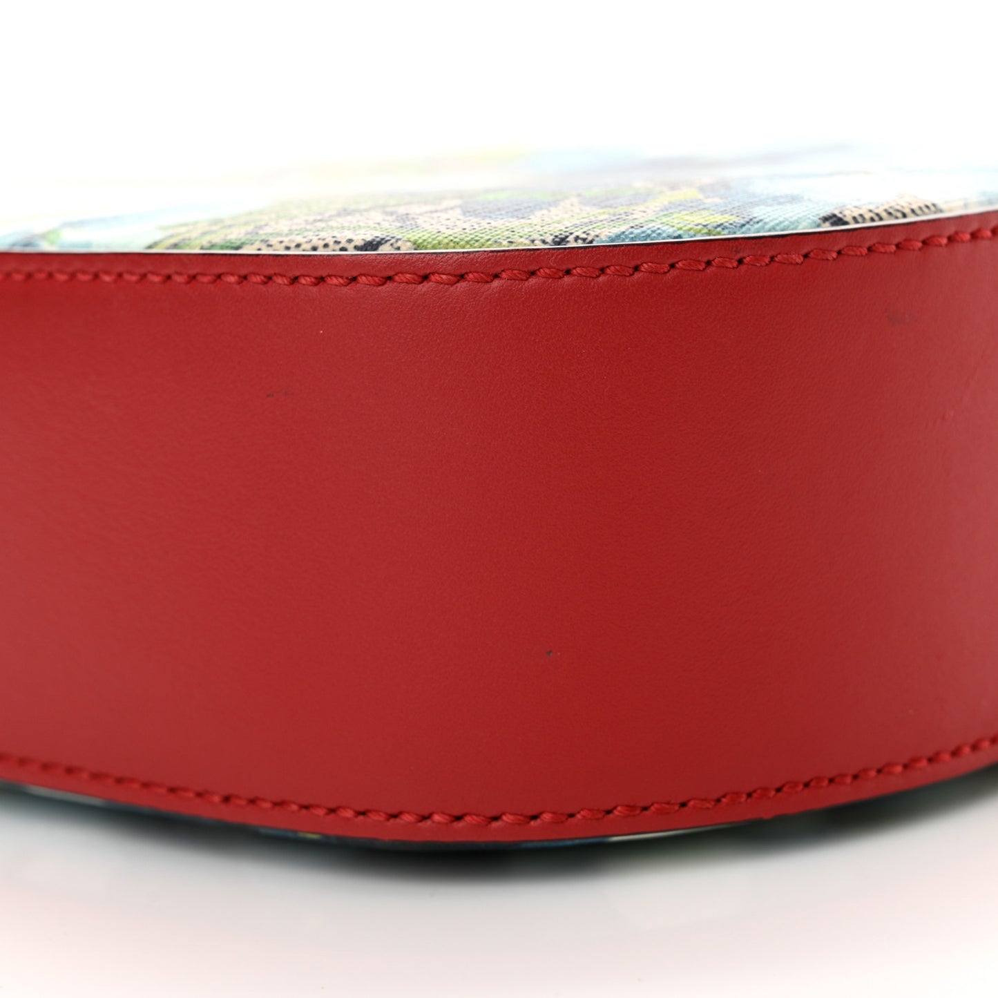 GG Supreme Monogram Blooms Mini Chain Shoulder Bag Beige Blue Navy Hibiscus Red