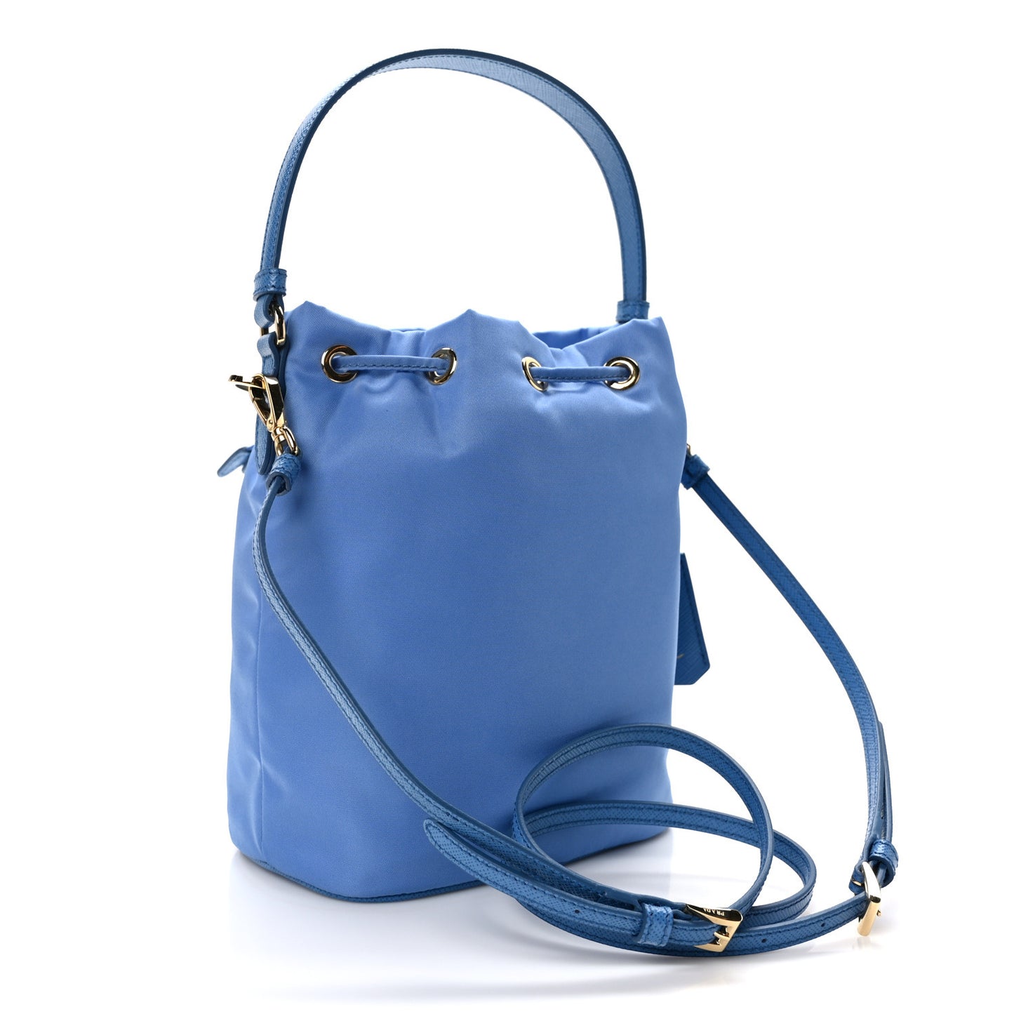 Tessuto Nylon Saffiano Mini Bucket Bag Onda