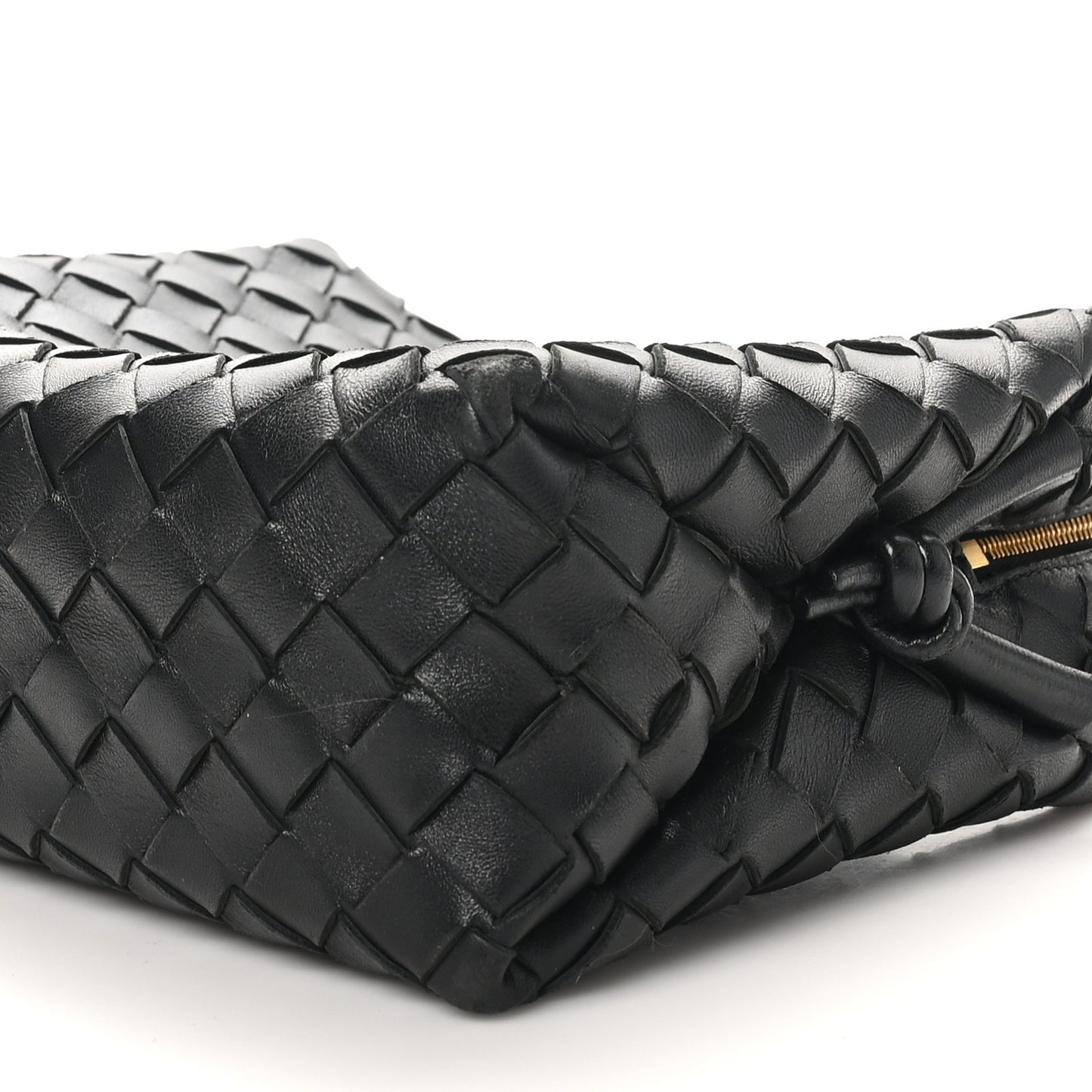 Nappa Intrecciato Small Loop Camera Bag Black