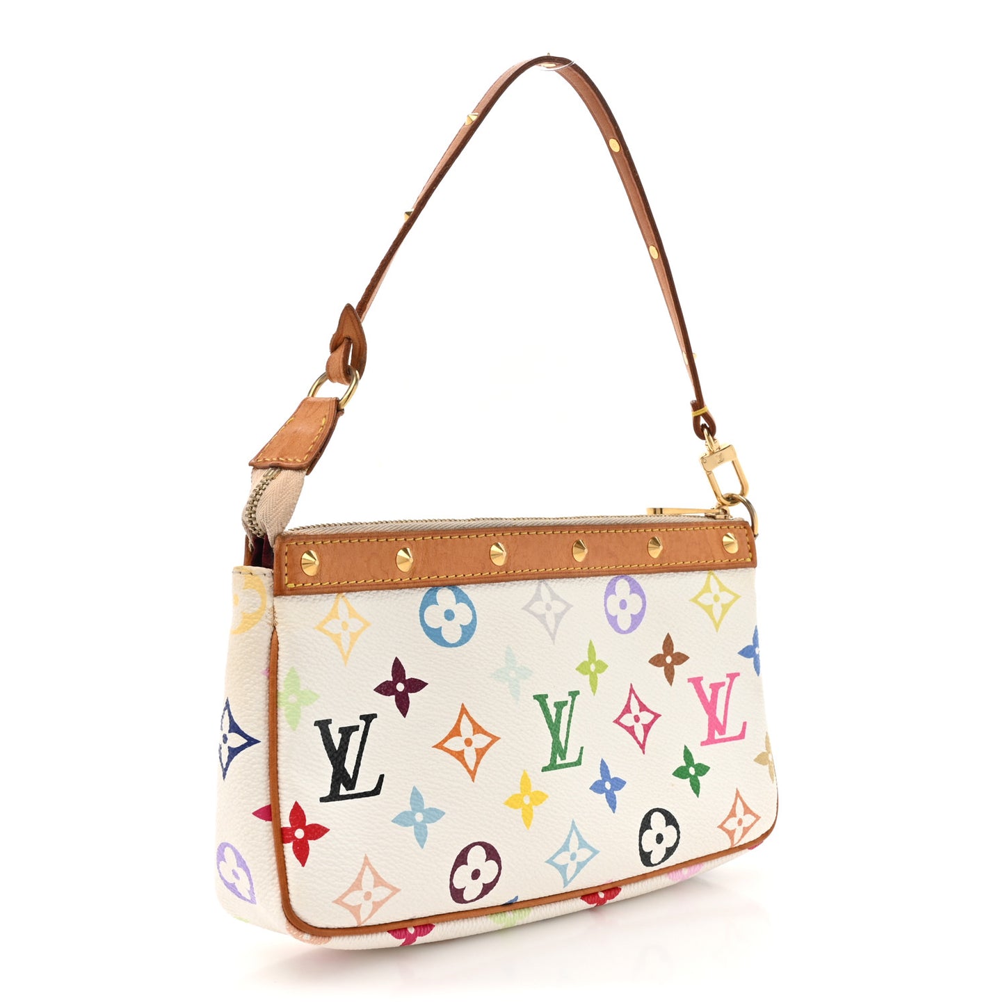 Monogram Multicolor Pochette Accessories White
