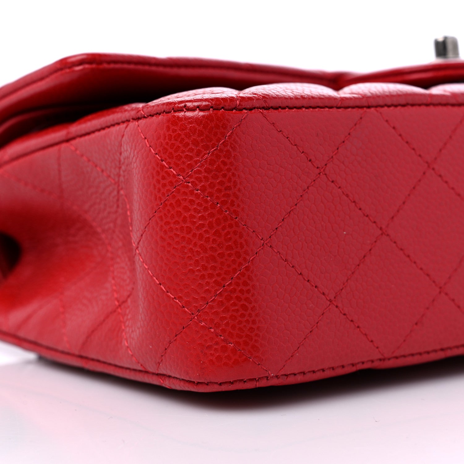 Chanel Caviar Quilted Medium Double Flap Red 8 of 9