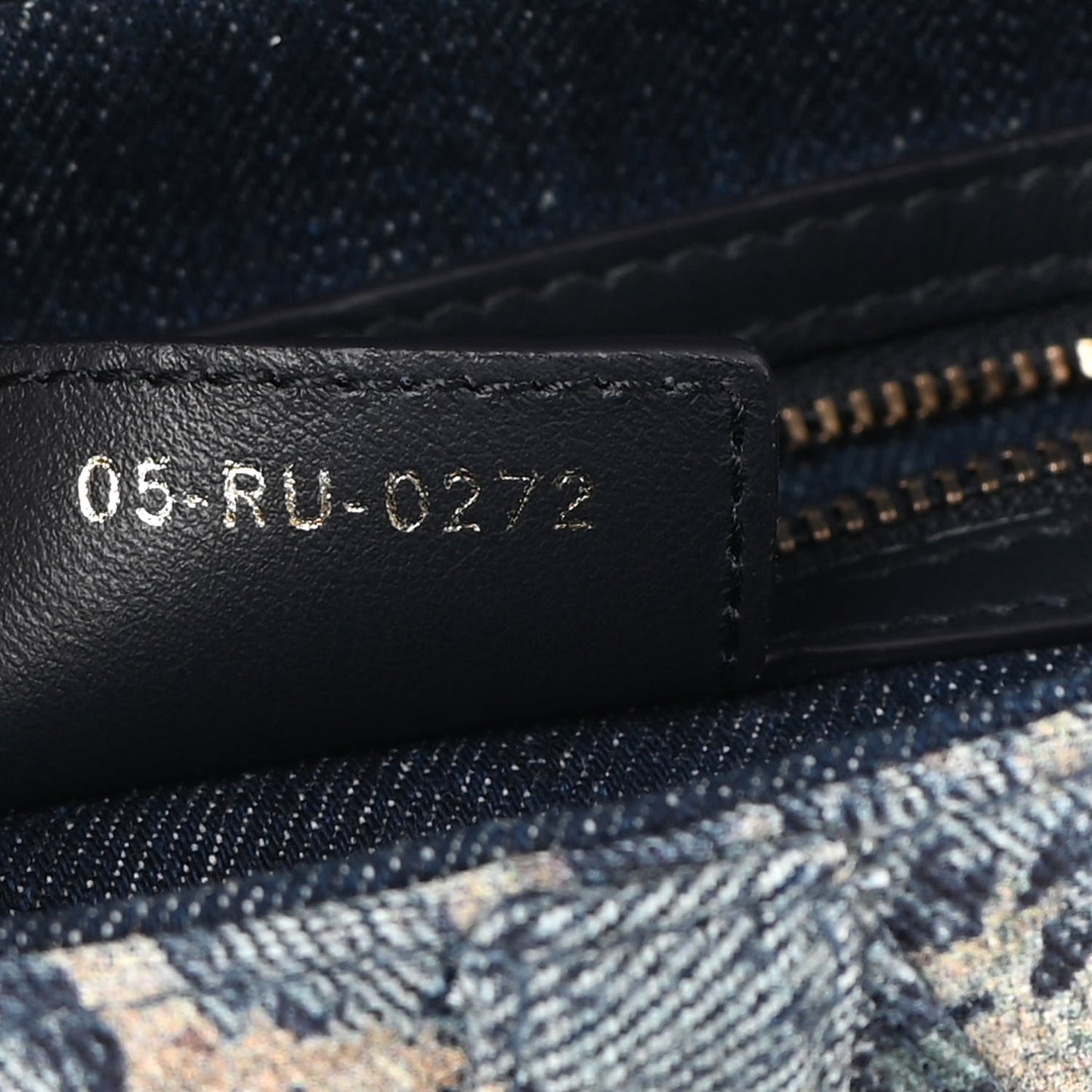 Denim Brocart Embroidered Saddle Bag Blue