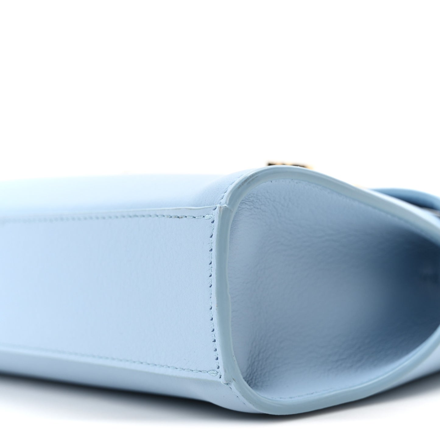 Calfskin Mini Hug Crossbody Bag Sky Blue