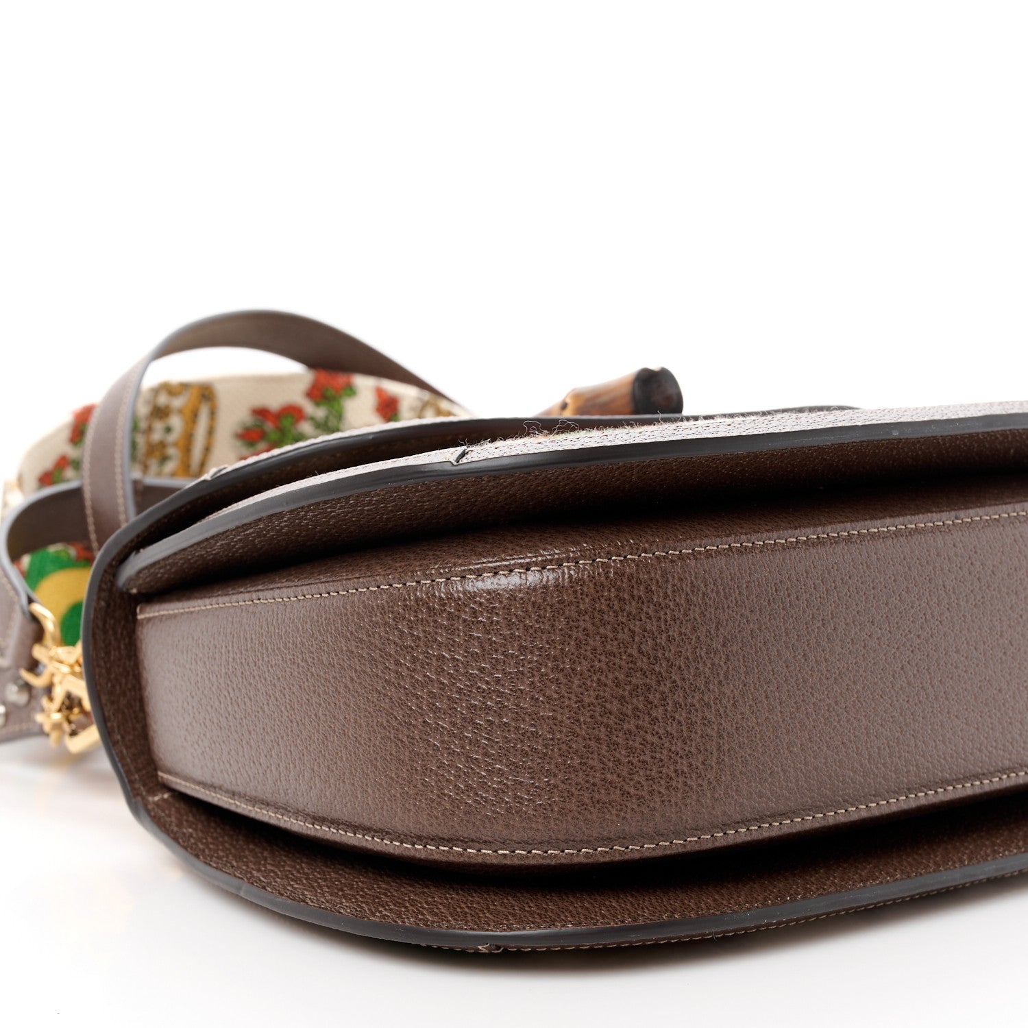 Gucci Canvas Calfskin 100 Centennial Music Medium Bamboo 1947 Top Handle Bag Multicolor 11 of 12