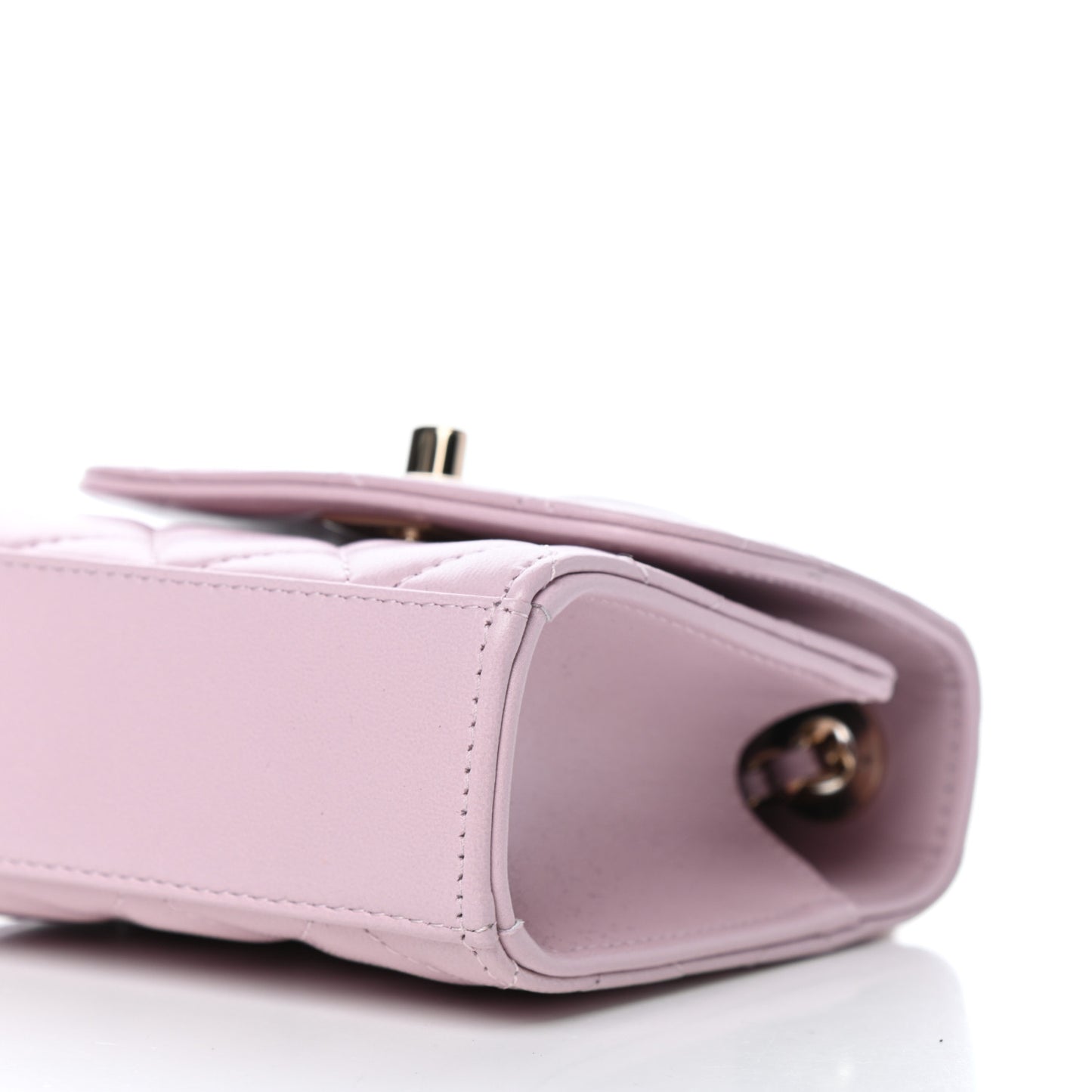 Lambskin Quilted Mini Trendy CC Clutch With Chain Light Pink