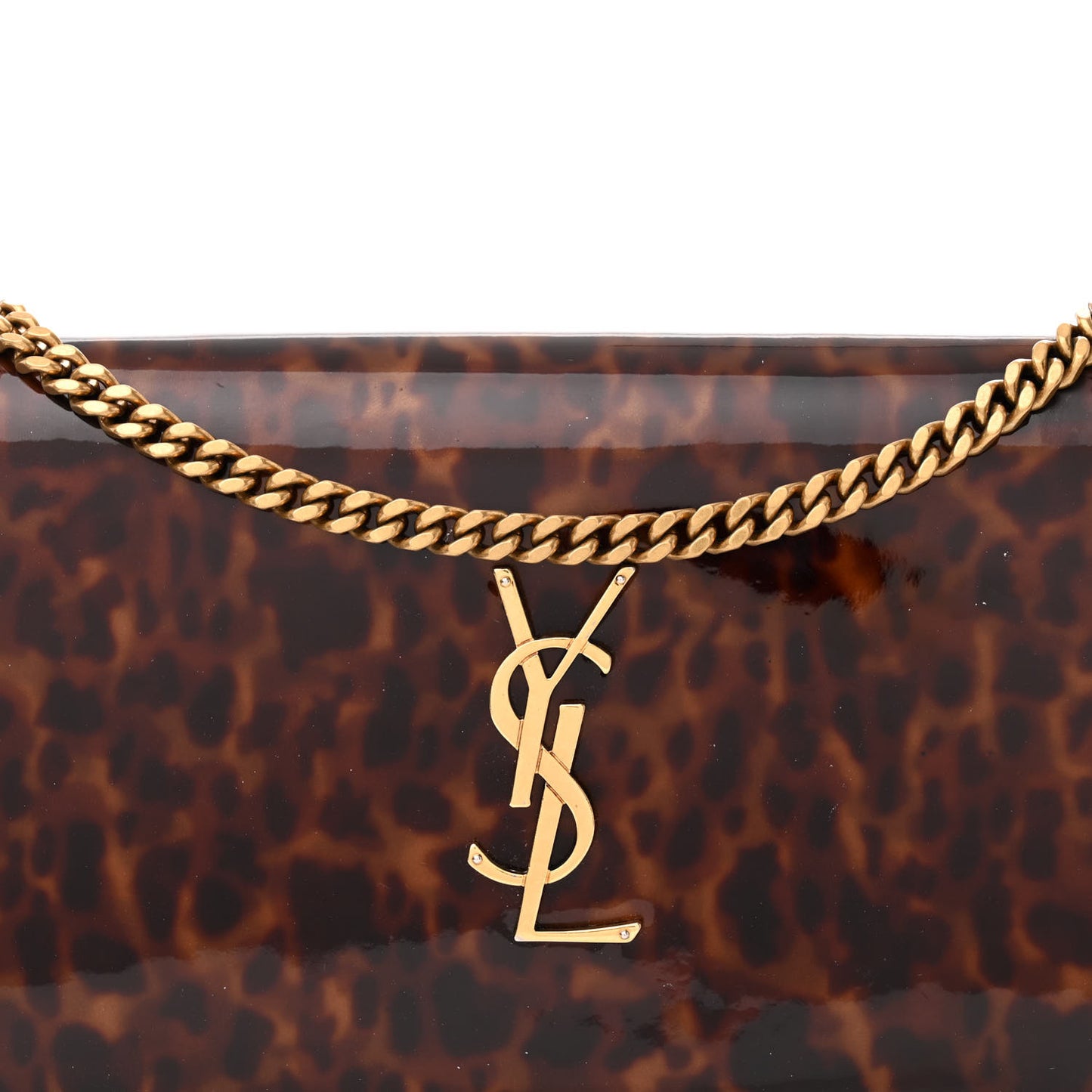 Patent Monogram Chain Wallet Tortoiseshell