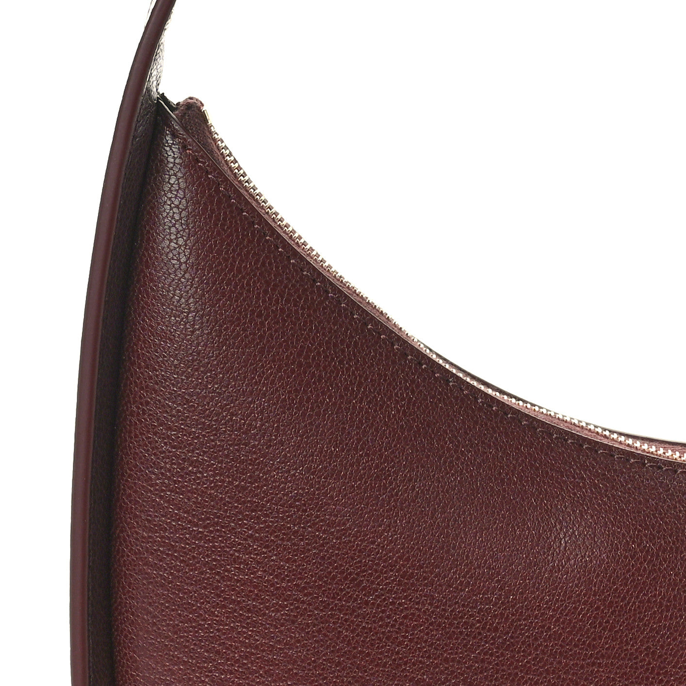 The Row Grained Calfskin Half Moon Shoulder Bag Raisin 7 of 9