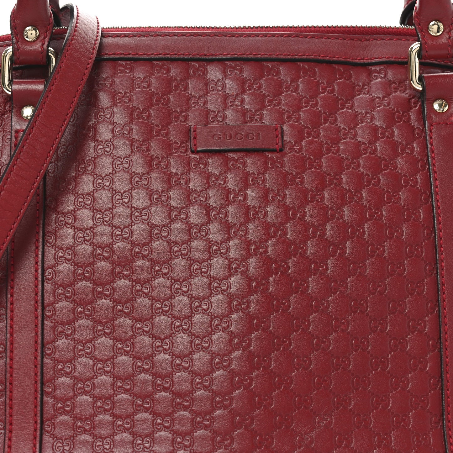 Soft Microguccissima Dome Satchel Red