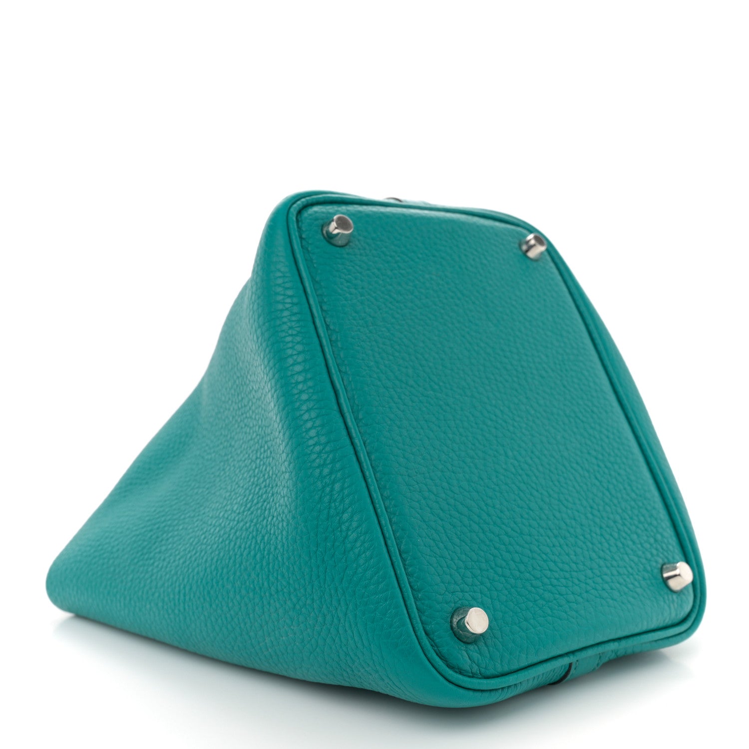 Hermes Taurillon Clemence Picotin Lock 18 PM Bleu Paon 4 of 10