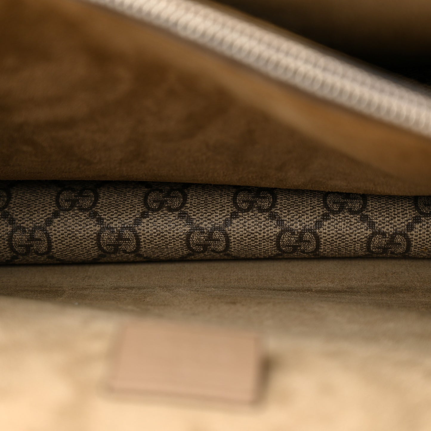 GG Supreme Monogram Medium Dionysus Shoulder Bag Taupe