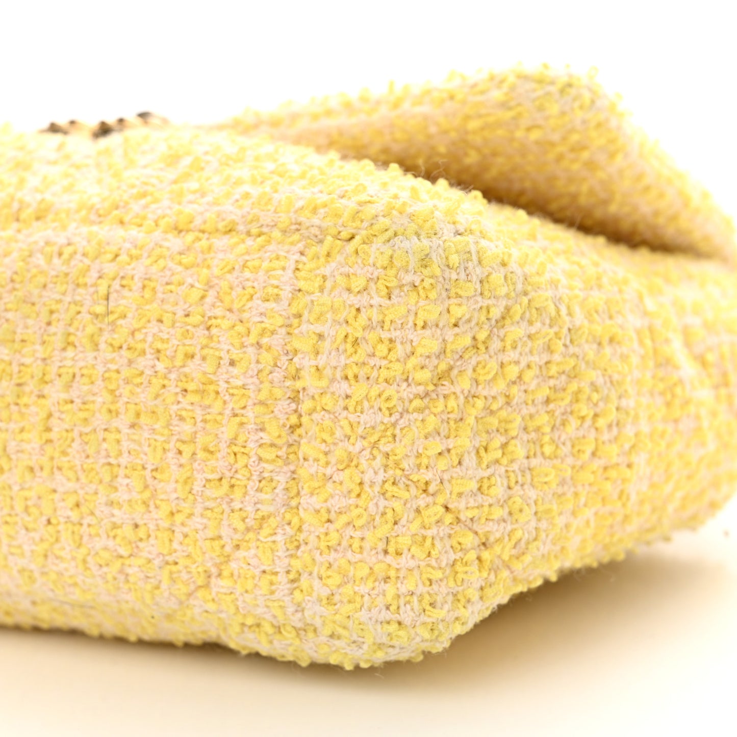 Tweed Quilted Medium Chanel 19 Flap Yellow
