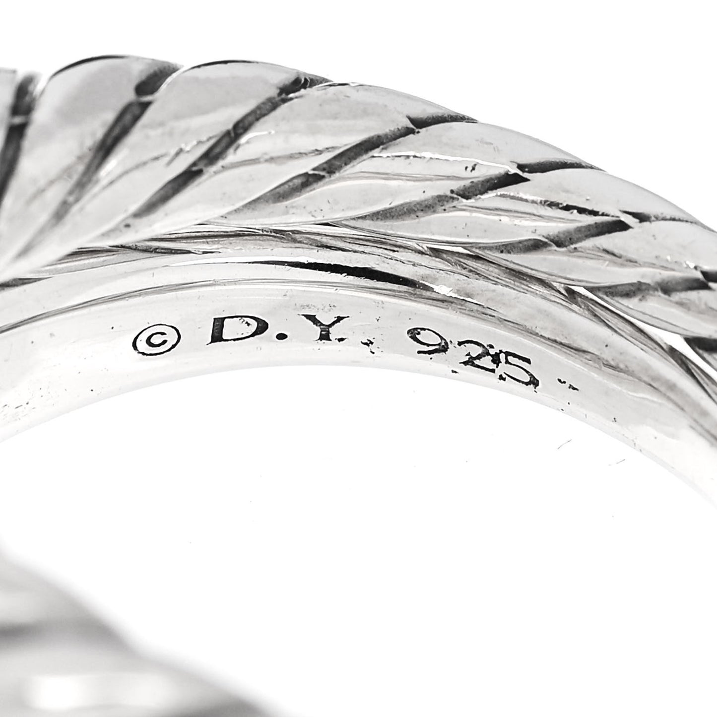 Sterling Silver 17mm Pure Form Two Row Ring 60 9