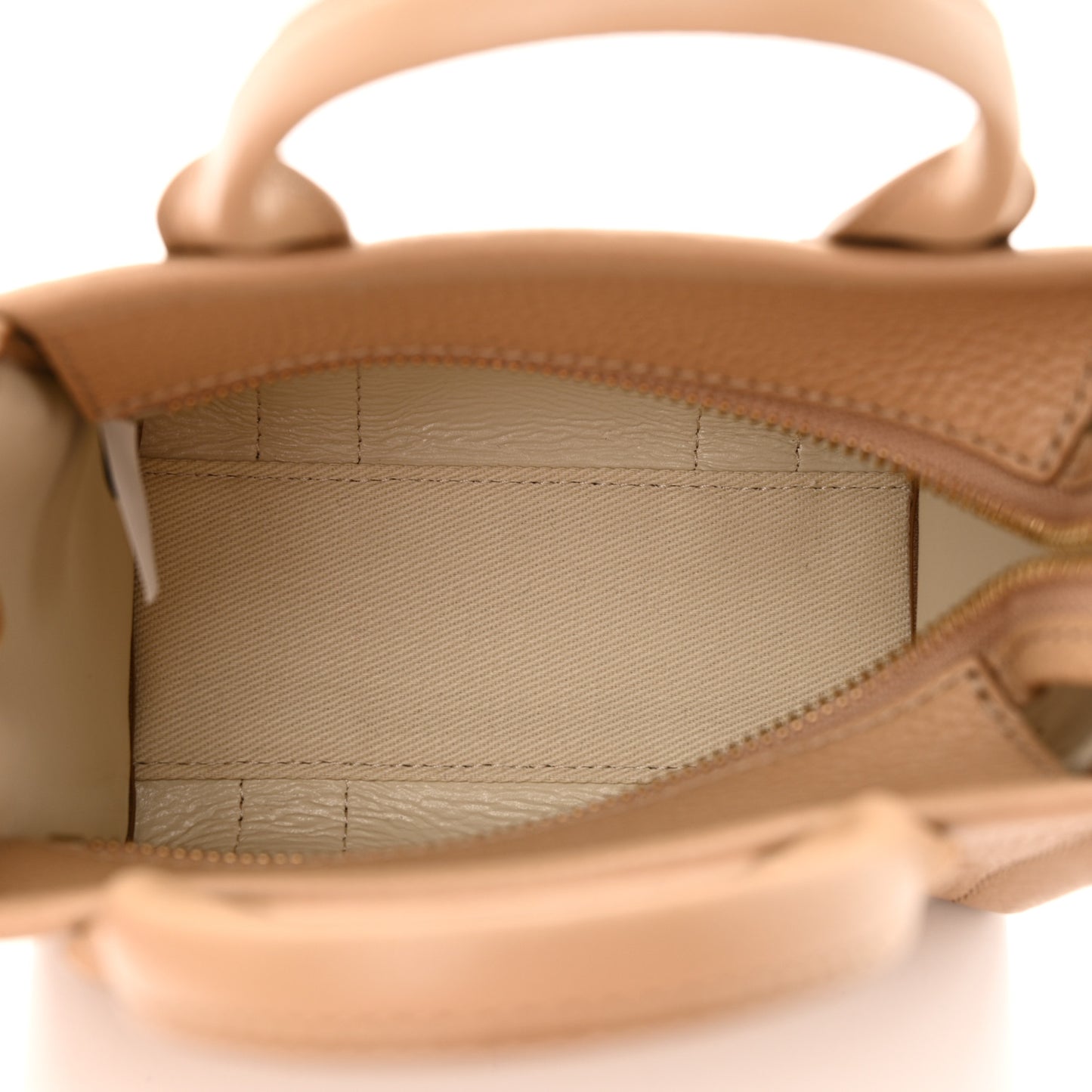 Grained Calfskin Mini The Tote Bag Camel