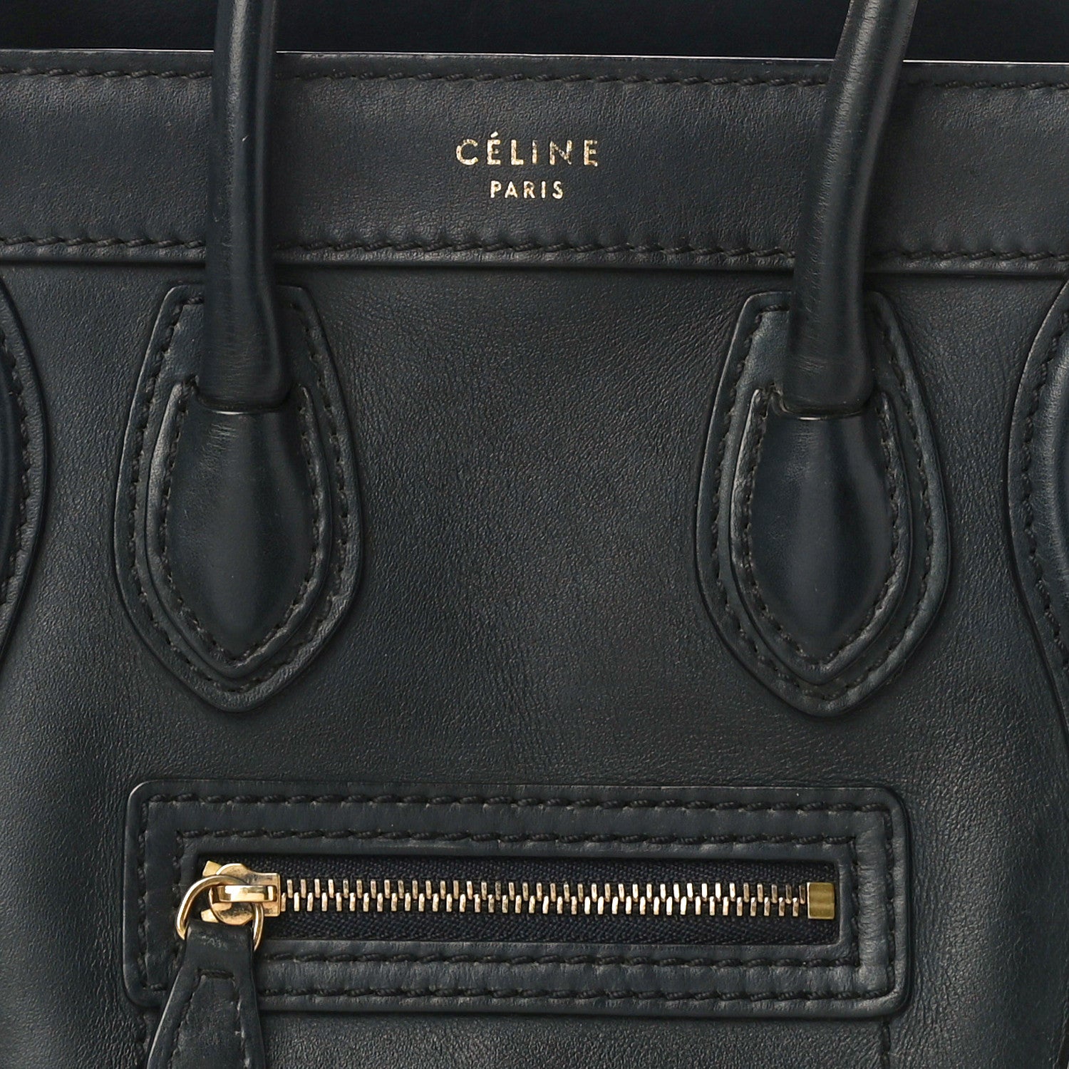 Celine Smooth Calfskin Nano Luggage Orage 7 of 13