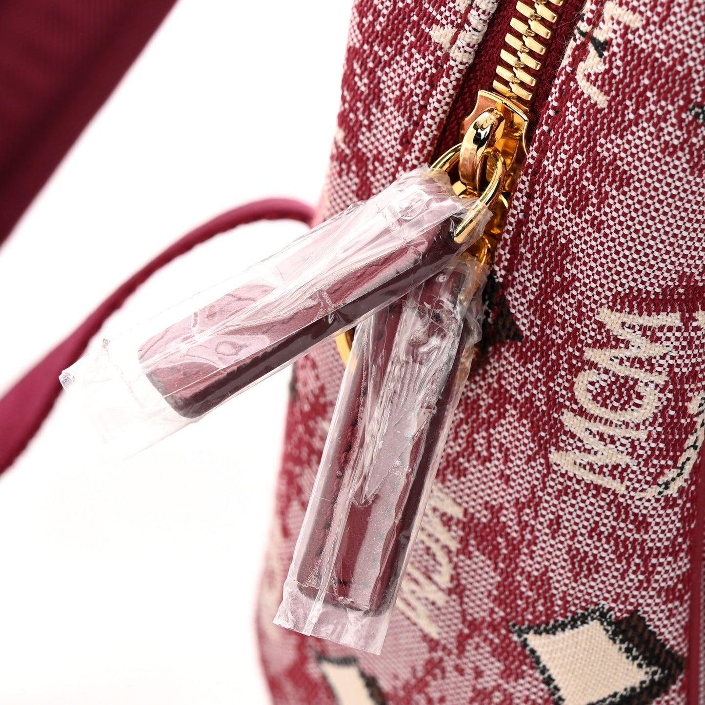 Vintage Jacquard Monogram Mini Backpack Red