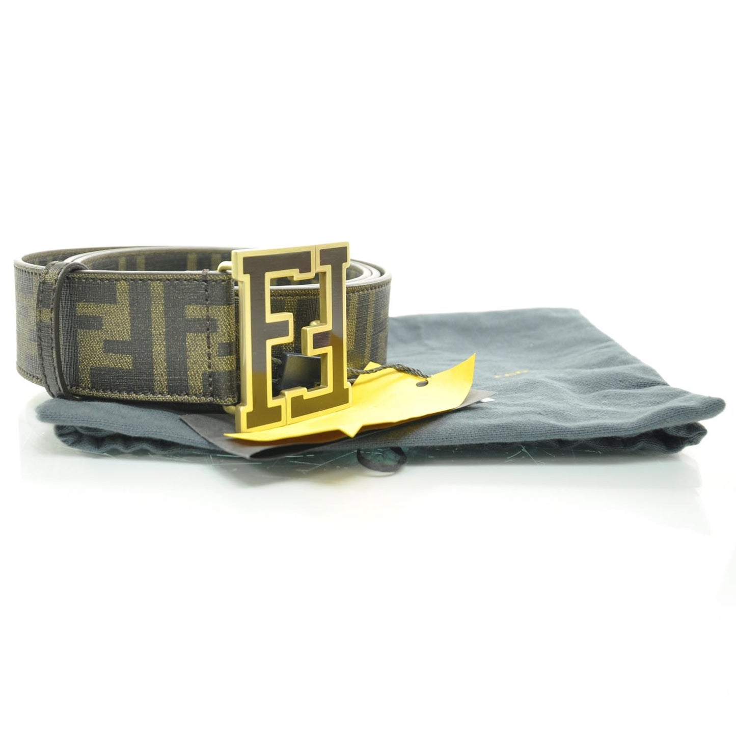 Zucca Spalmati FF Buckle Belt 115 46 Tobacco