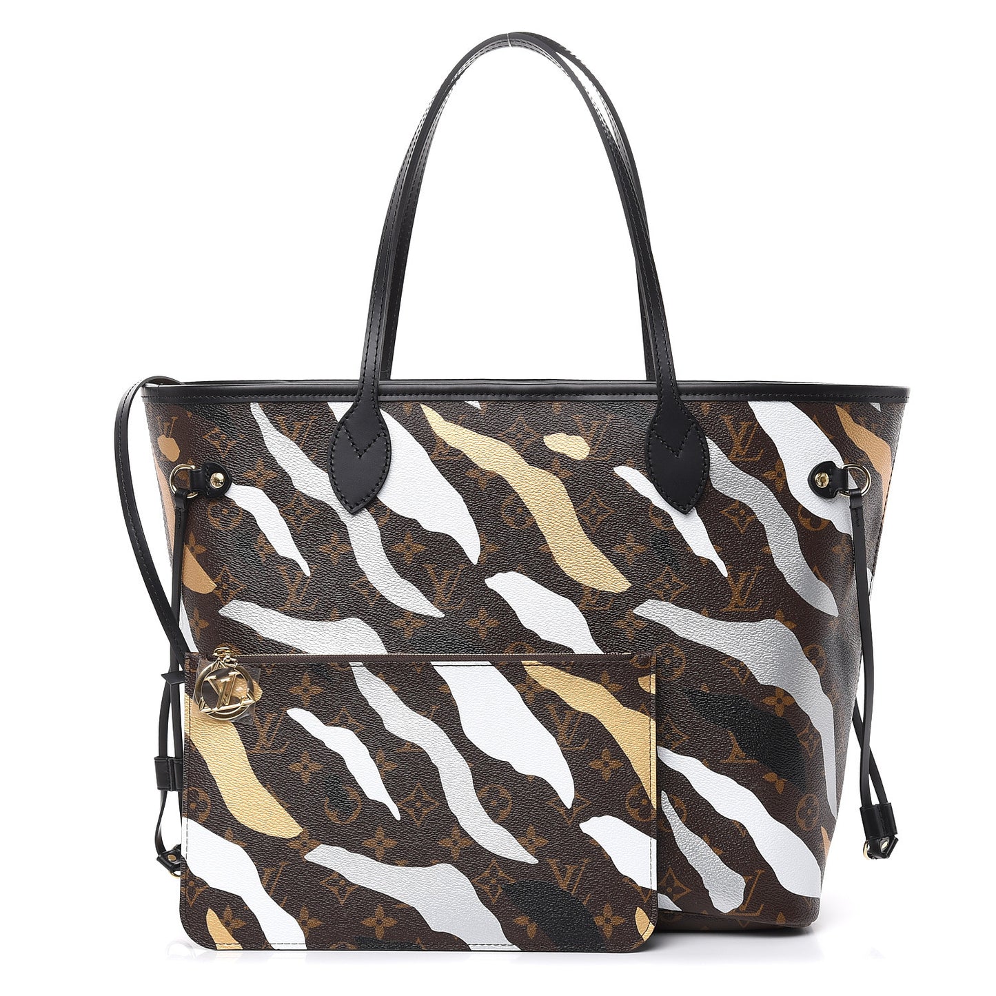 X LOL Monogram Neverfull MM Gold Silver