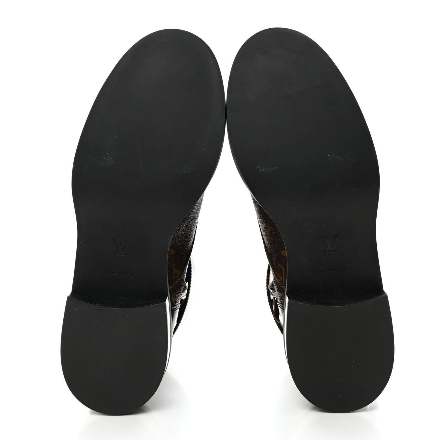 Calfskin Monogram Wonderland Flat Ranger Boots 39 Black