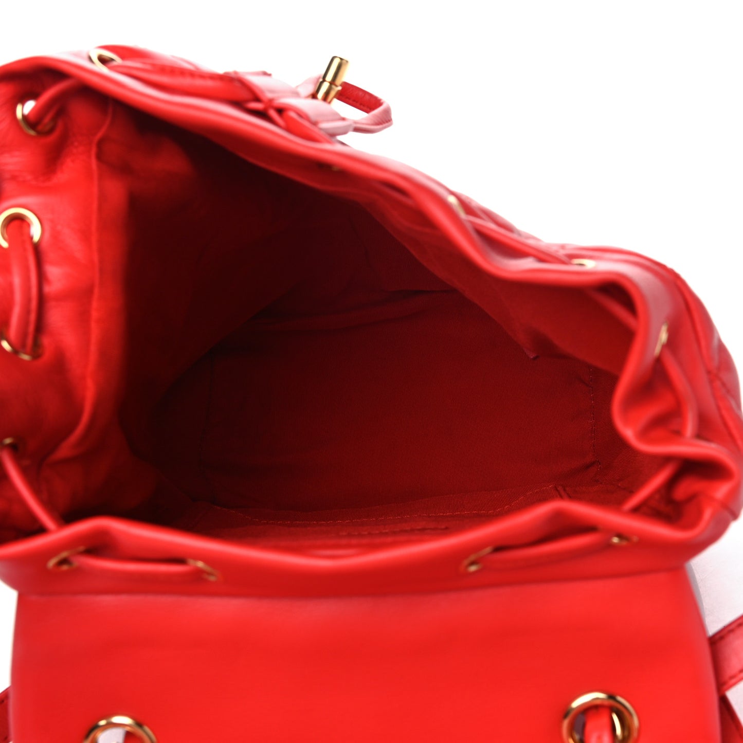 Lambskin Quilted Small Urban Spirit Backpack Red