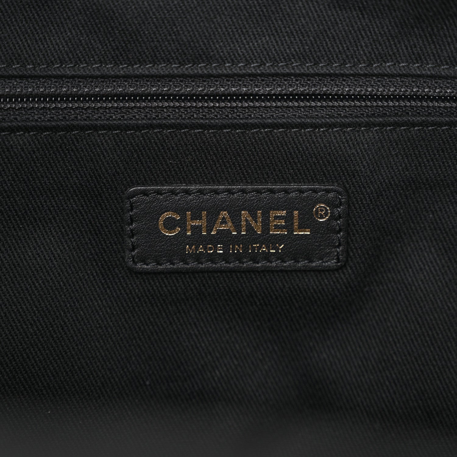 Chanel Lurex Canvas Deauville Drawstring Bag Navy Blue Gold 6 of 10