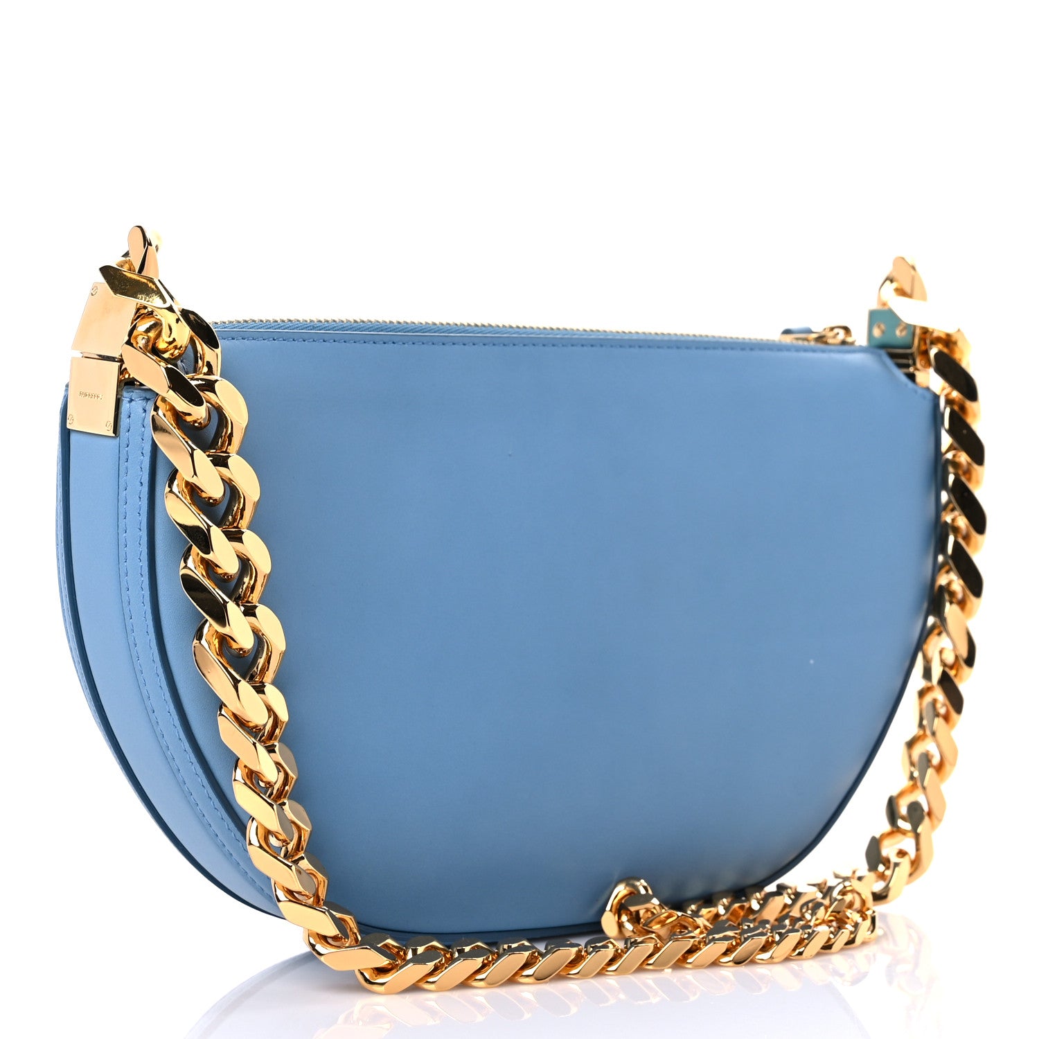 Burberry Lambskin Small Olympia Chain Shoulder Bag Pale Blue 3 of 13