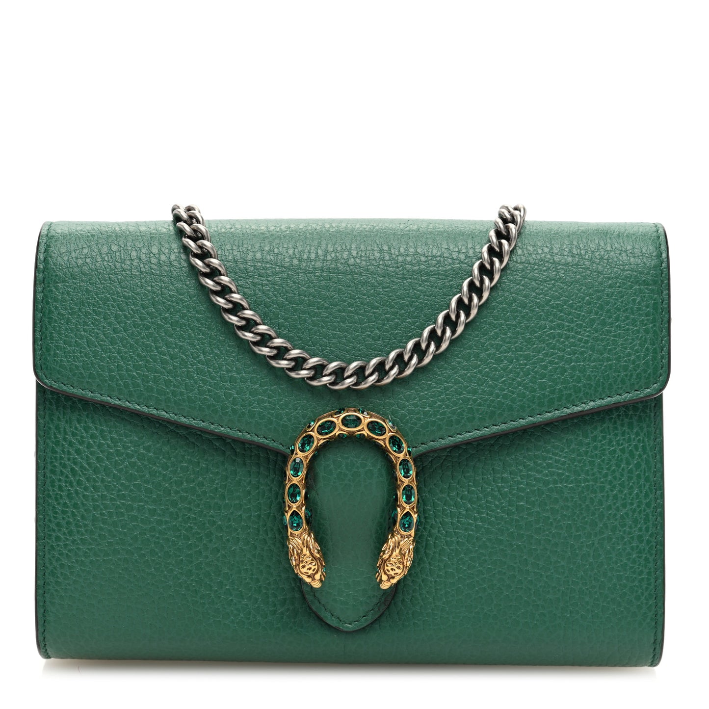 Calfskin Mini Dionysus Chain Wallet Emerald
