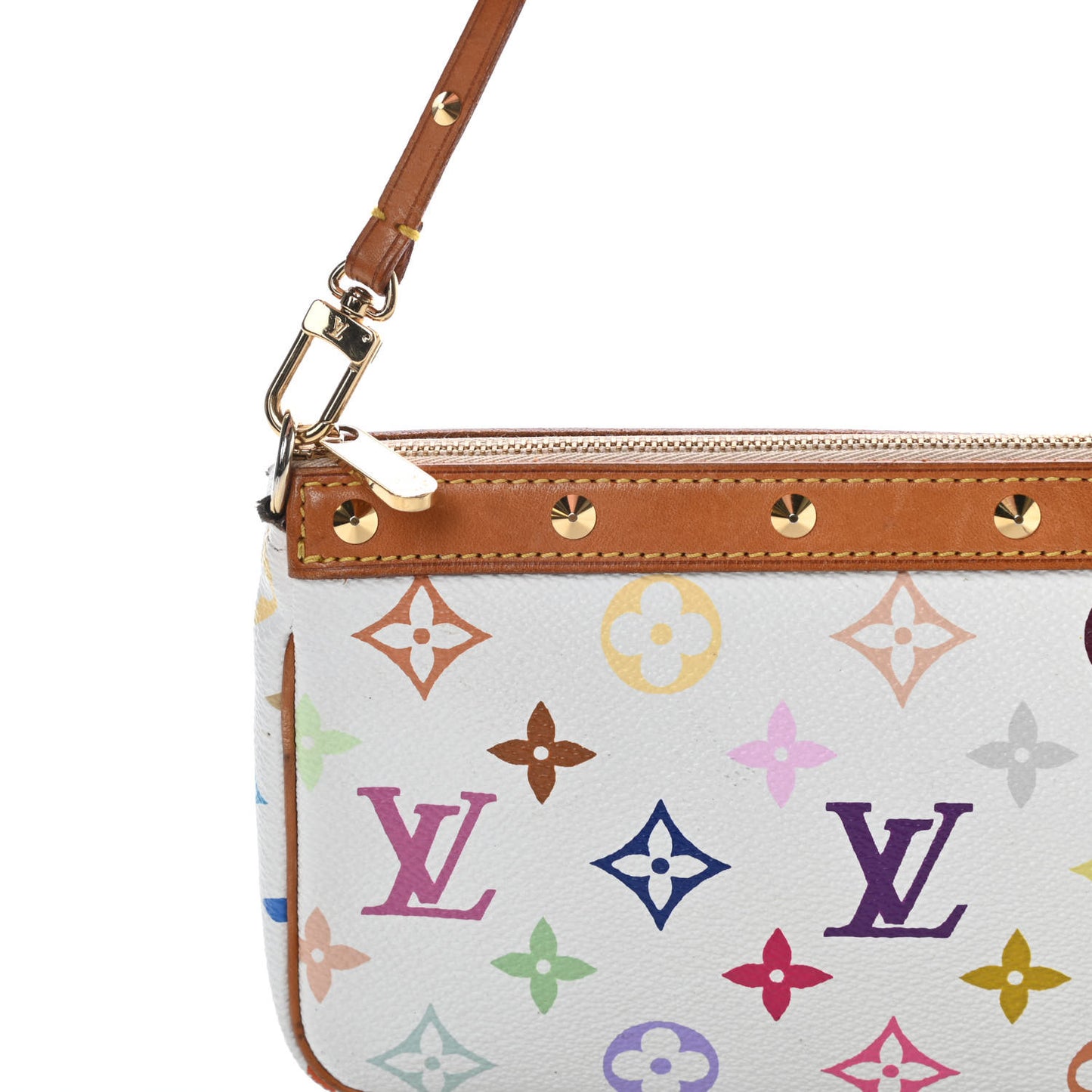 Monogram Multicolor Pochette Accessories White