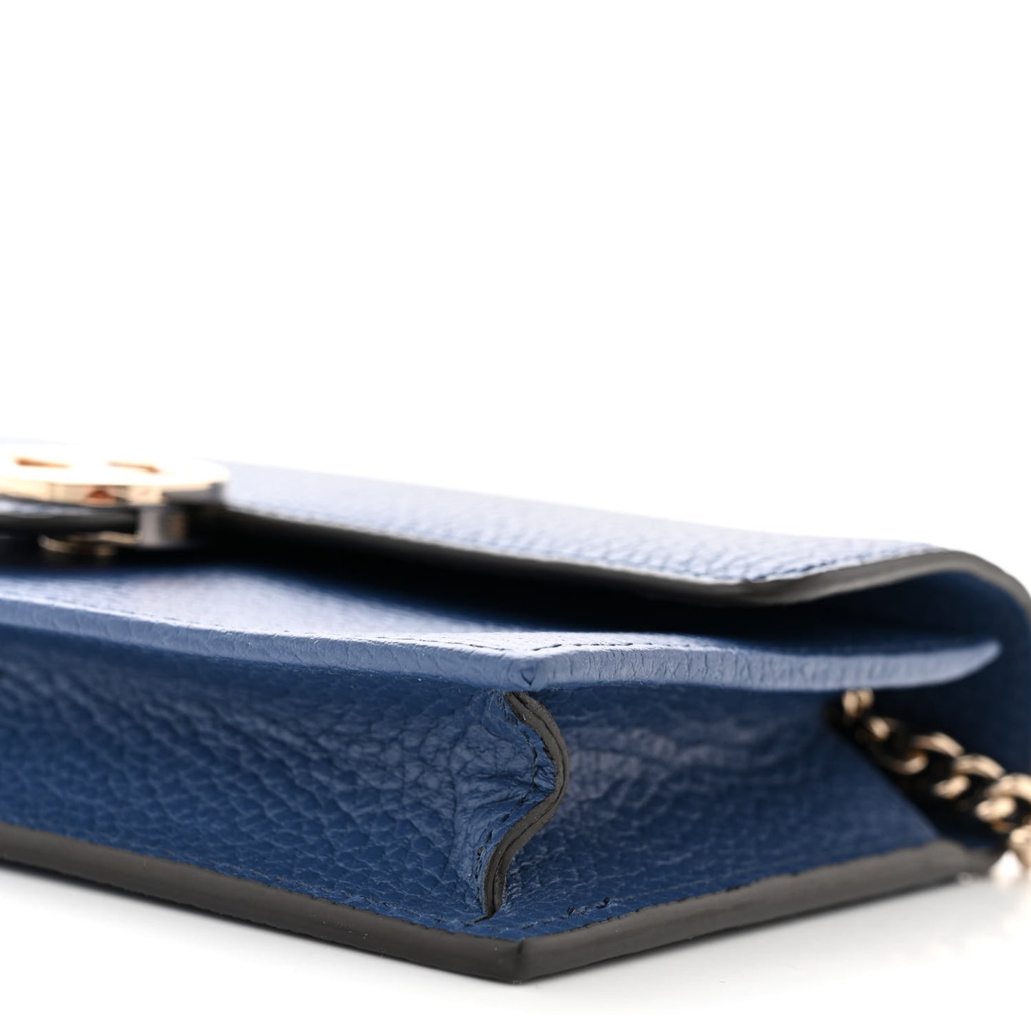Dollar Calfskin Interlocking G Chain Wallet Caspian